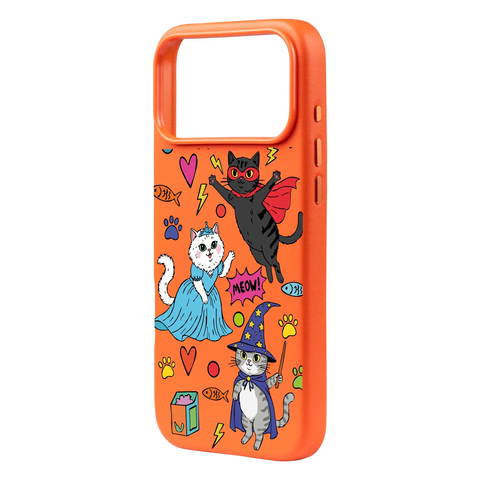 Fantastic Cats-Signature Leather Kılıf Magsafe Özellikli - Iphone 17 Pro