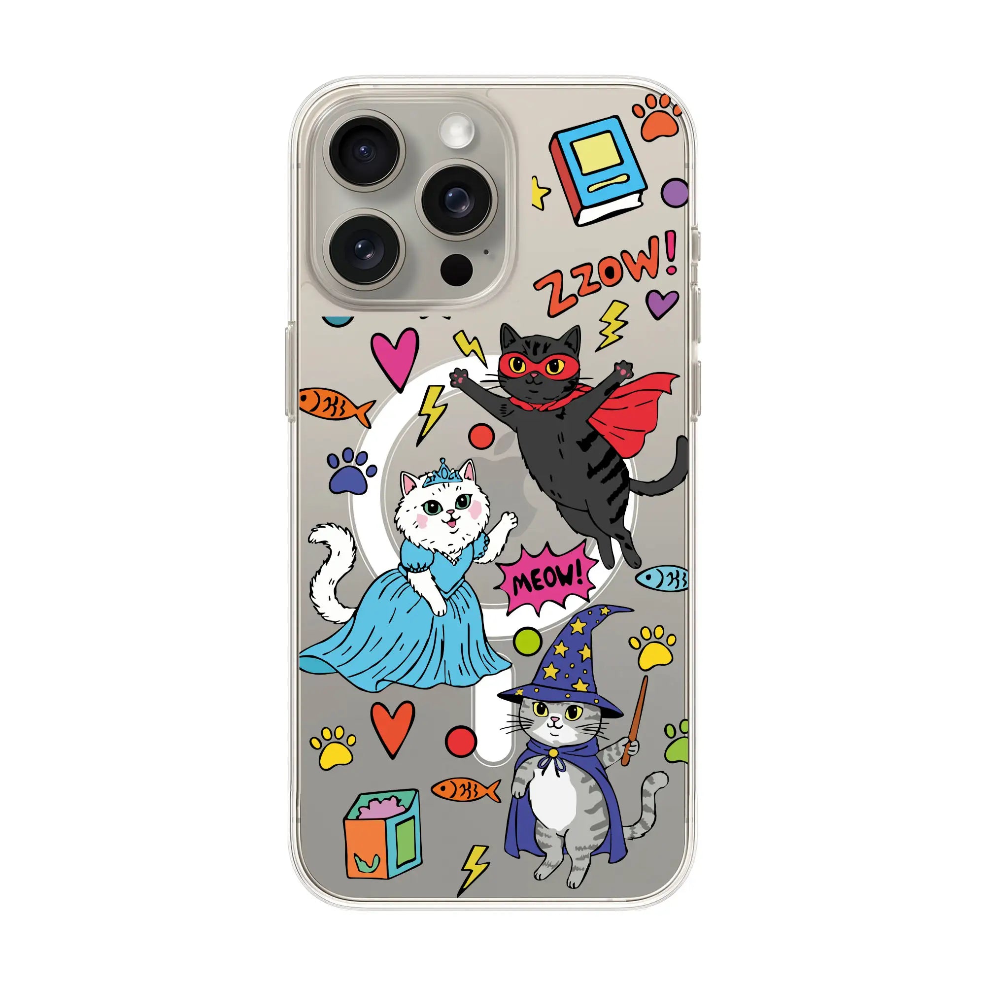 Fantastic Cats-Solid Kılıf Magsafe Özellikli - Iphone 15