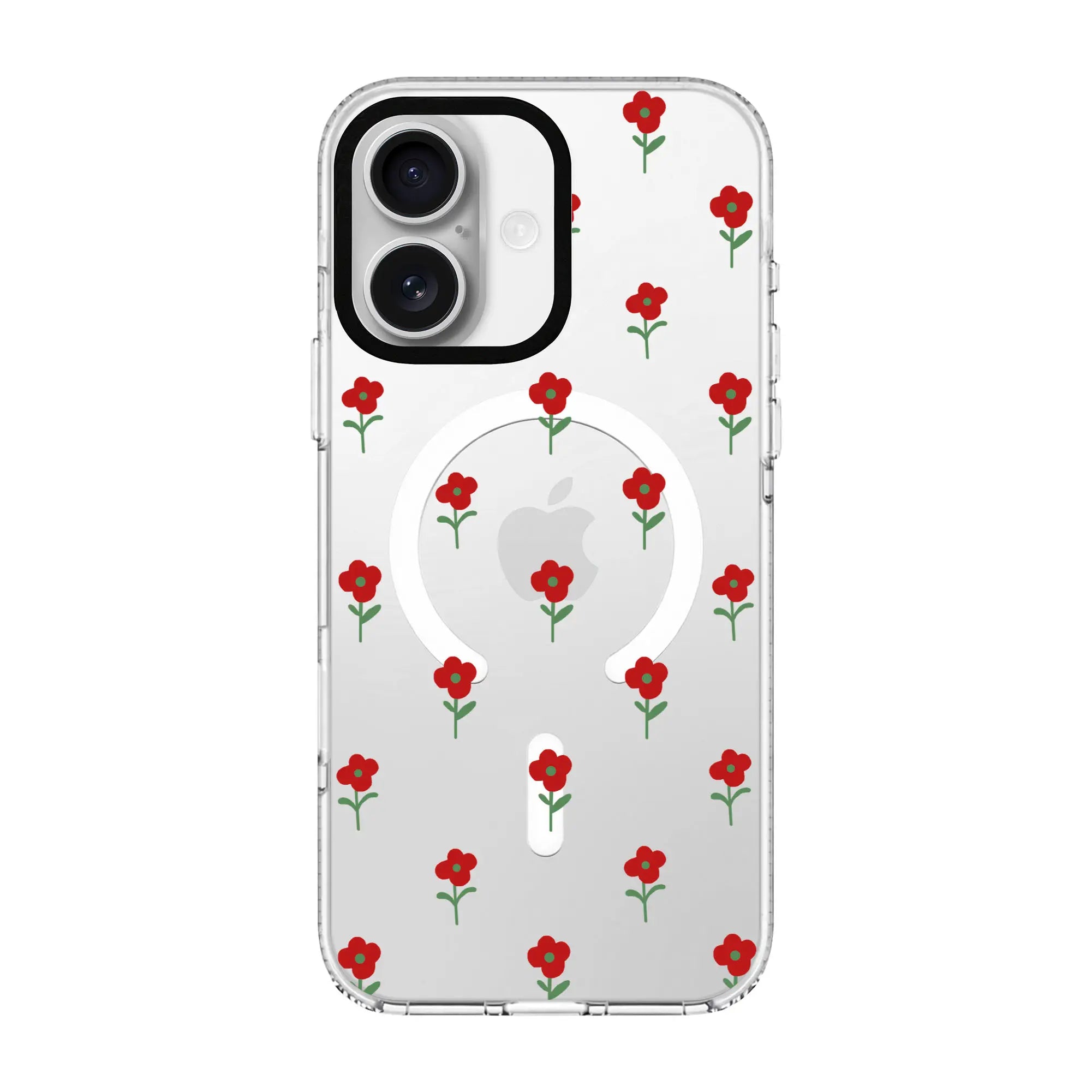 Flower Power-Clear Kılıf Magsafe Özellikli - Iphone 16 Plus