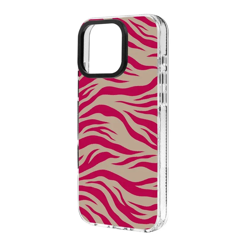 Fuchsia Zebra-Clear Kılıf Magsafe Özellikli - Iphone 16E
