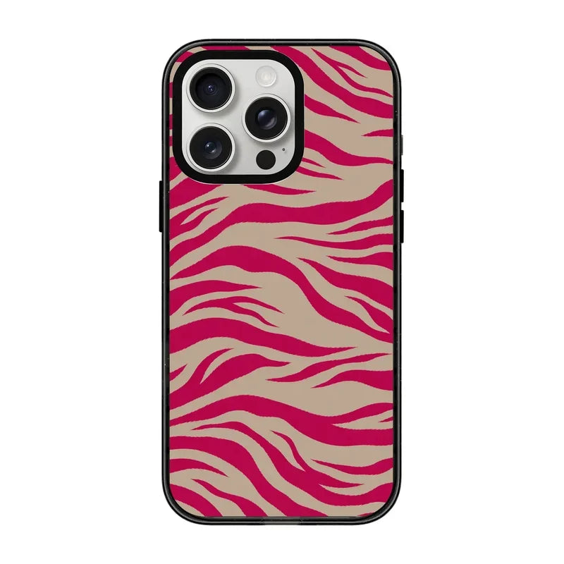 Fuchsia Zebra-Power Kılıf - Iphone 16 Pro