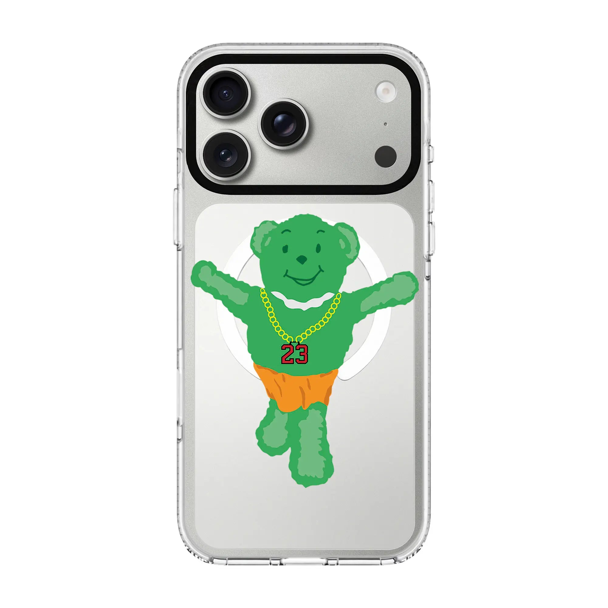 Green Bear-Clear Kılıf Magsafe Özellikli - Iphone 17 Pro Max