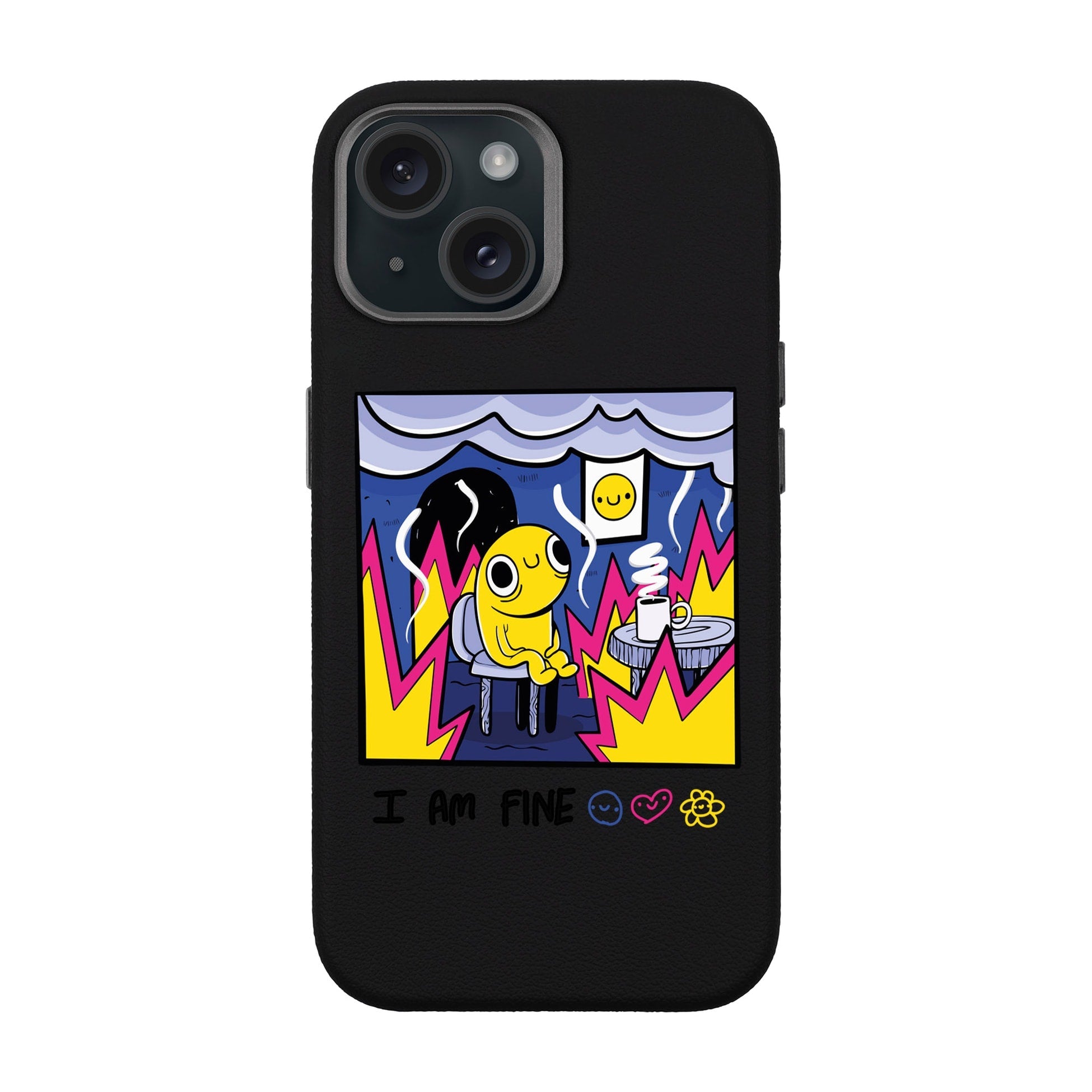 I Am Fine-Leather Premium Kılıf Magsafe Özellikli - Iphone 15