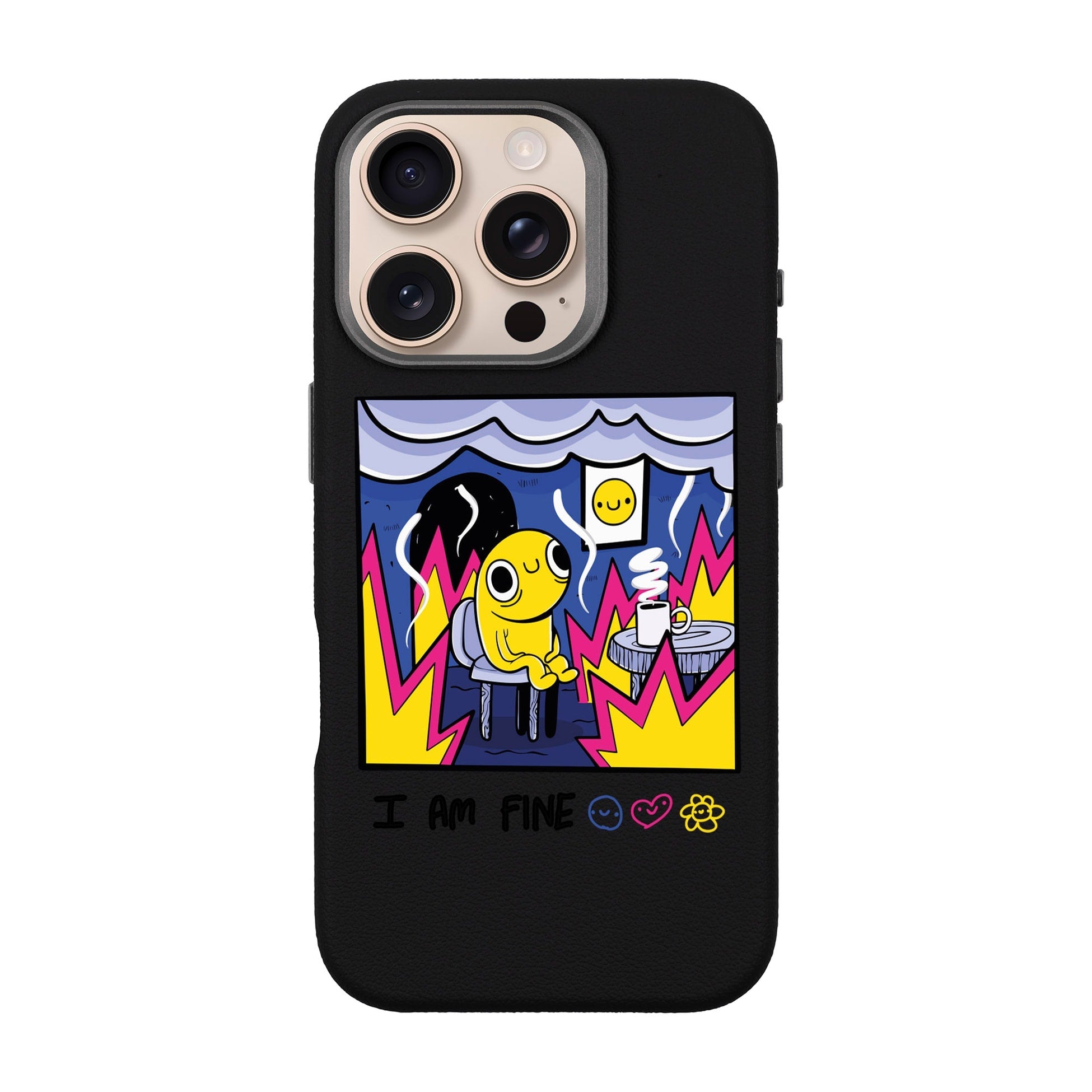 I Am Fine-Leather Premium Kılıf Magsafe Özellikli - Iphone 16 Pro