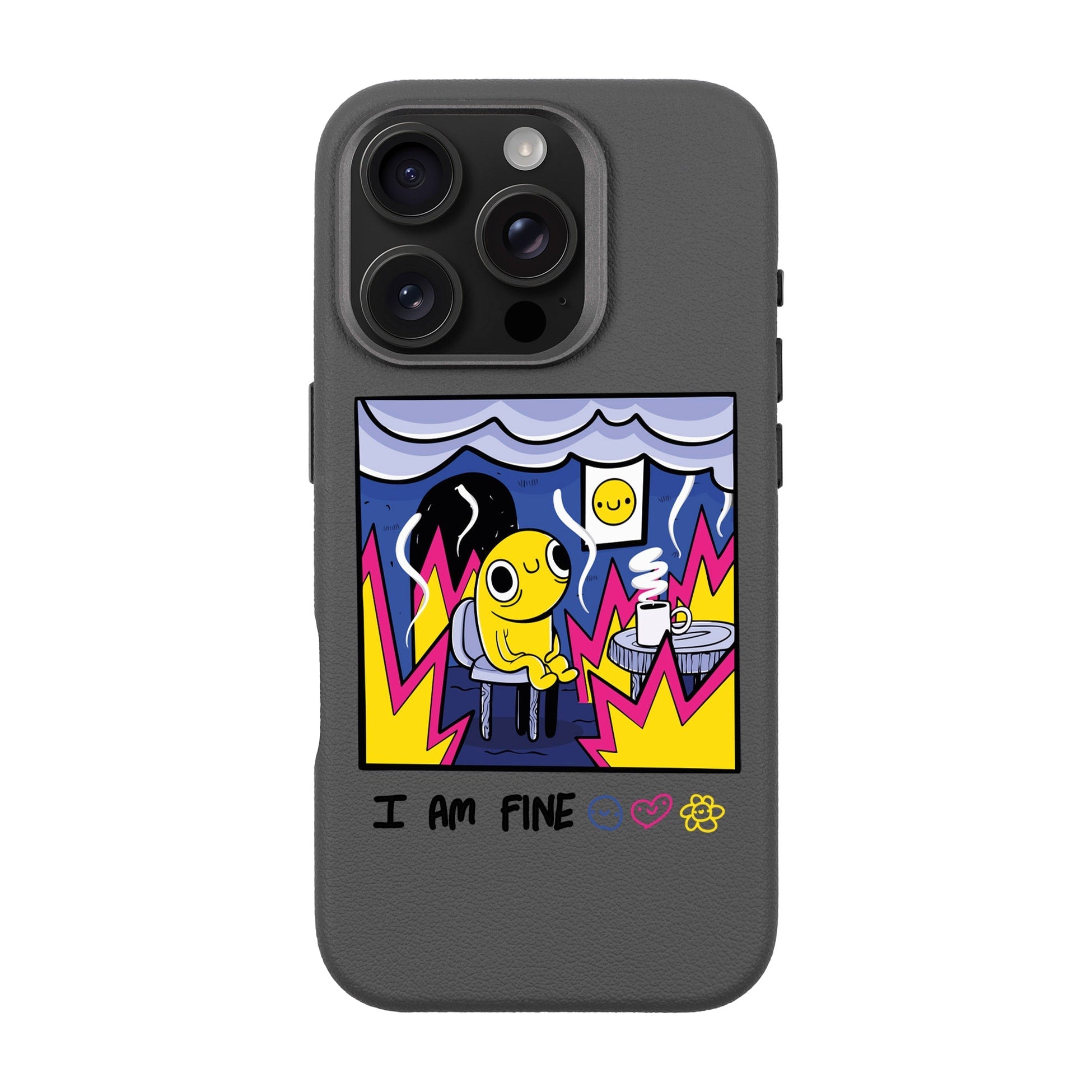 I Am Fine-Leather Premium Kılıf Magsafe Özellikli - Iphone 16 Pro