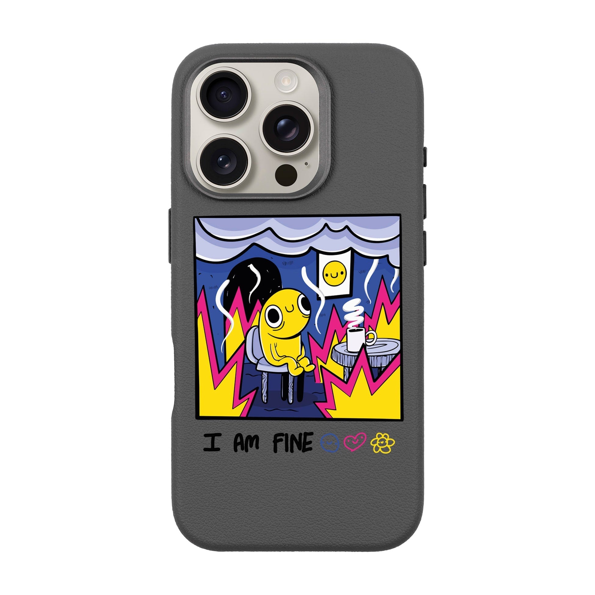 I Am Fine-Leather Premium Kılıf Magsafe Özellikli - Iphone 16 Pro