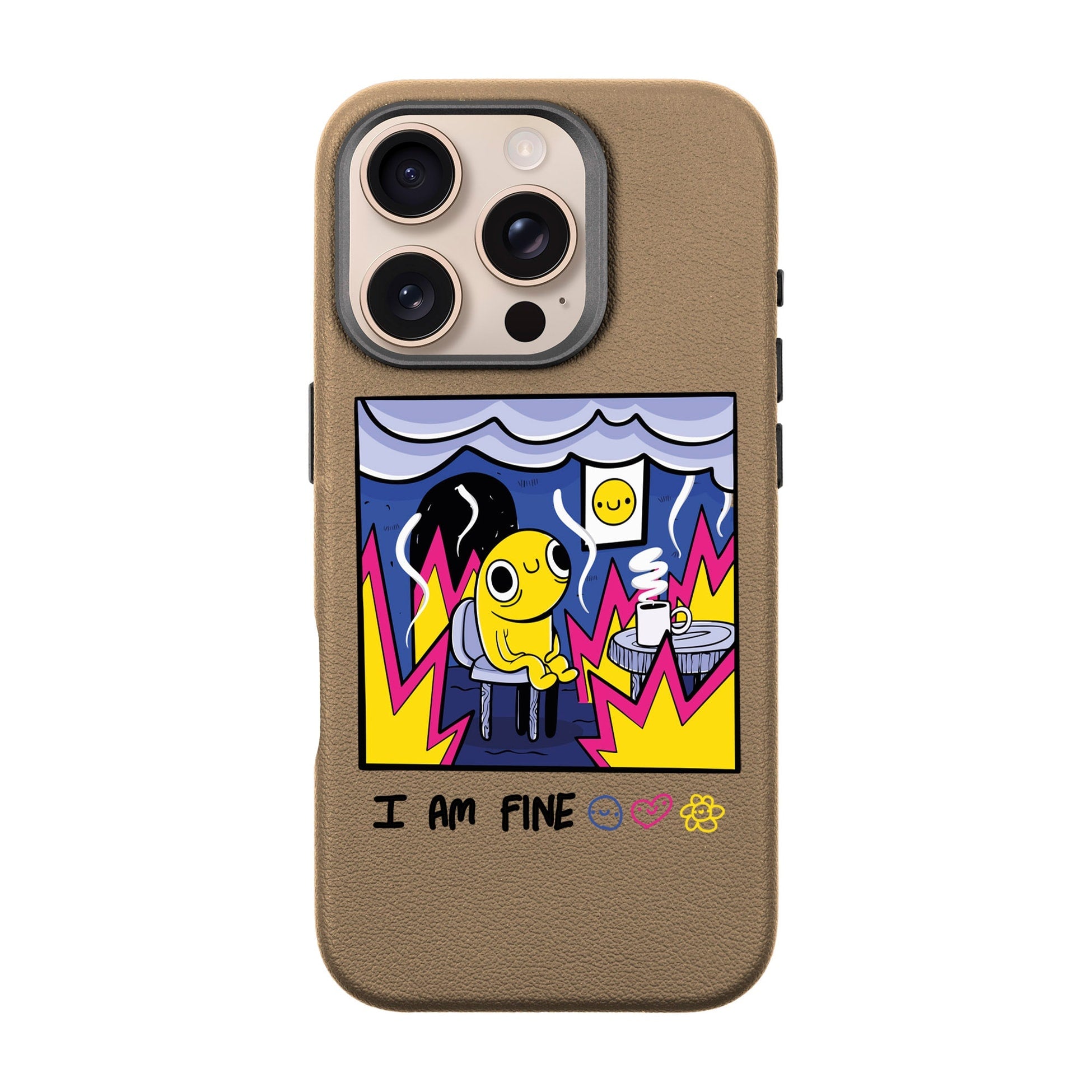 I Am Fine-Leather Premium Kılıf Magsafe Özellikli - Iphone 16 Pro