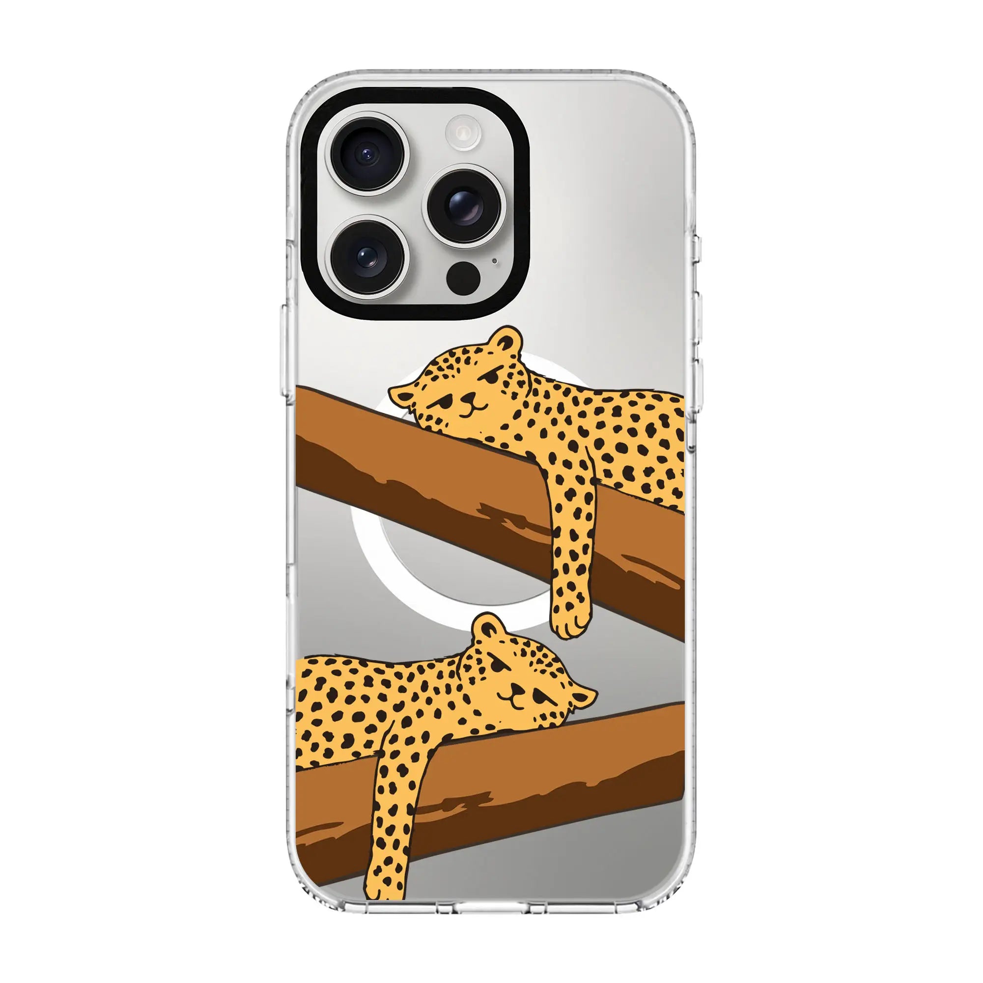 Leopard Siesta-Clear Kılıf Magsafe Özellikli - Iphone 15 Pro Max