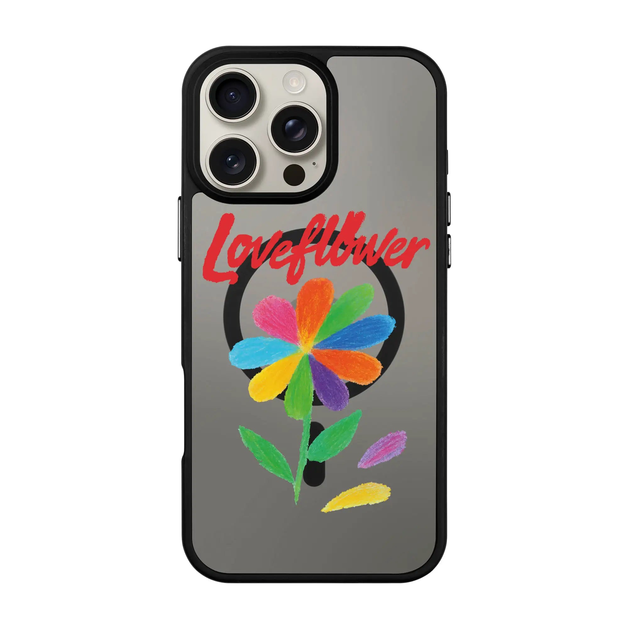 Love Flower-Blur Kılıf Magsafe Özellikli - Iphone 16 Pro