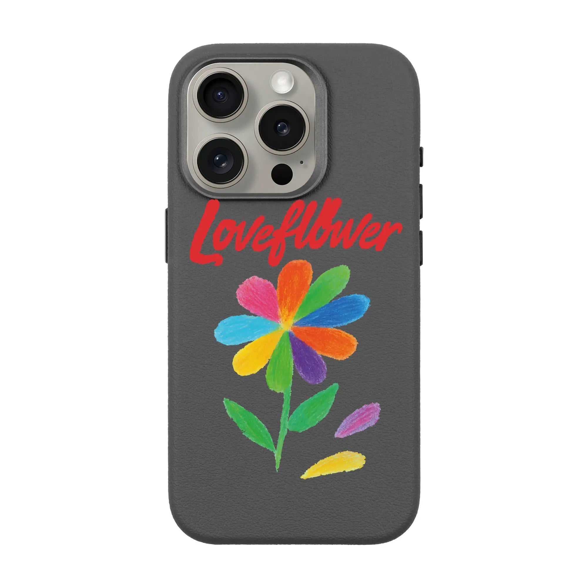 Love Flower-Leather Premium Kılıf Magsafe Özellikli - Iphone 15 Pro