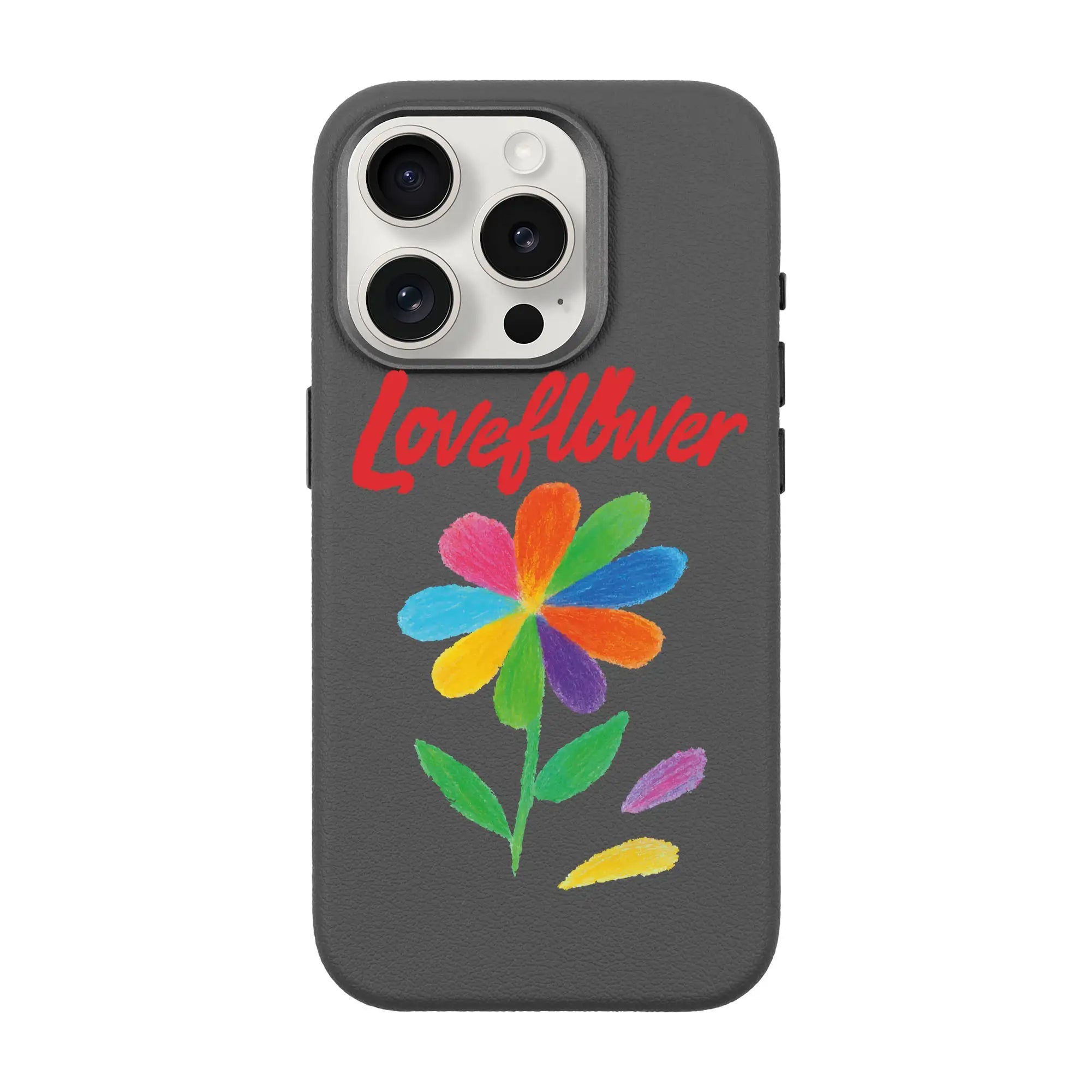 Love Flower-Leather Premium Kılıf Magsafe Özellikli - Iphone 15 Pro