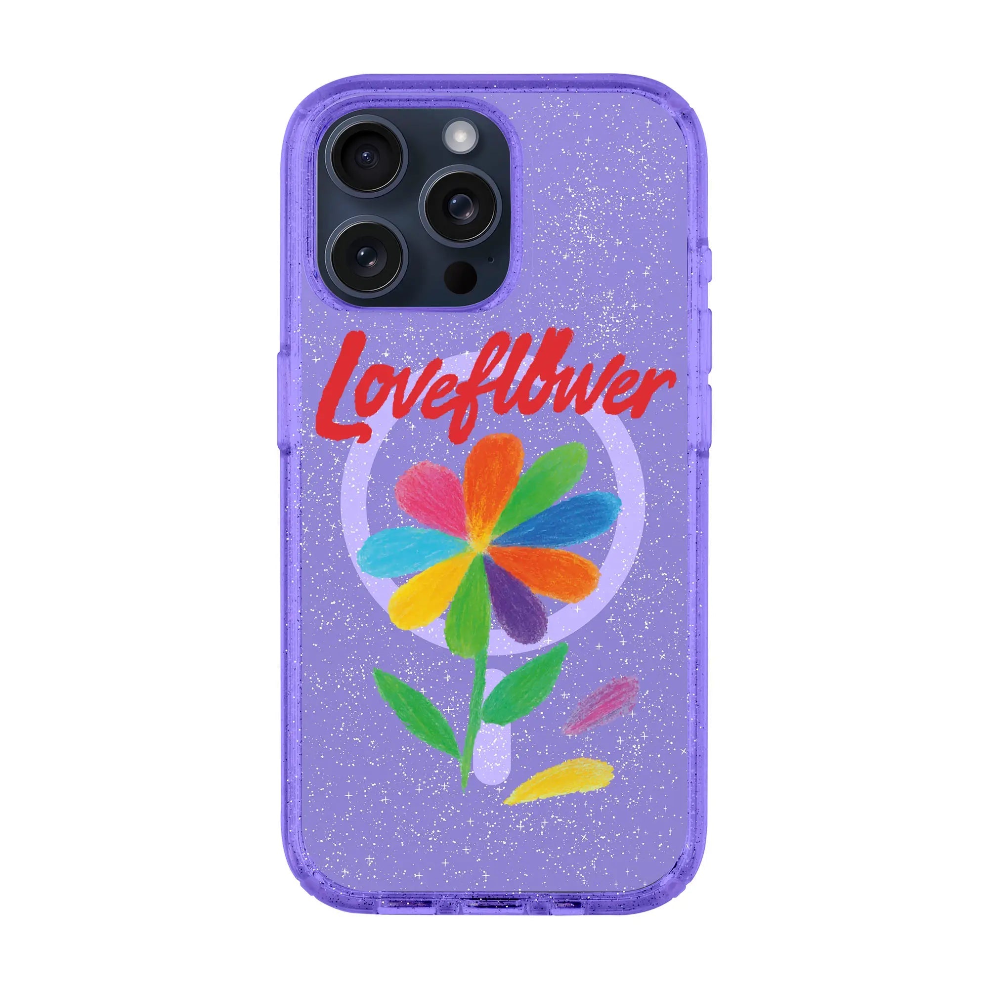 Love Flower-Shiny Kılıf Magsafe Özellikli - Iphone 15 Pro Max