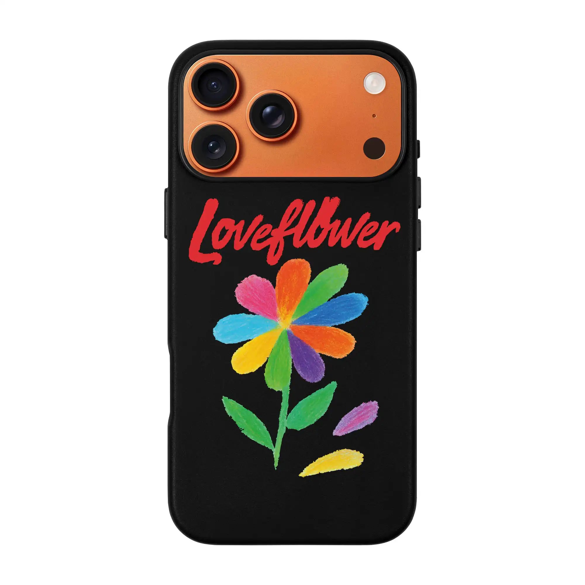 Love Flower-Signature Leather Kılıf Magsafe Özellikli - Iphone 17 Pro