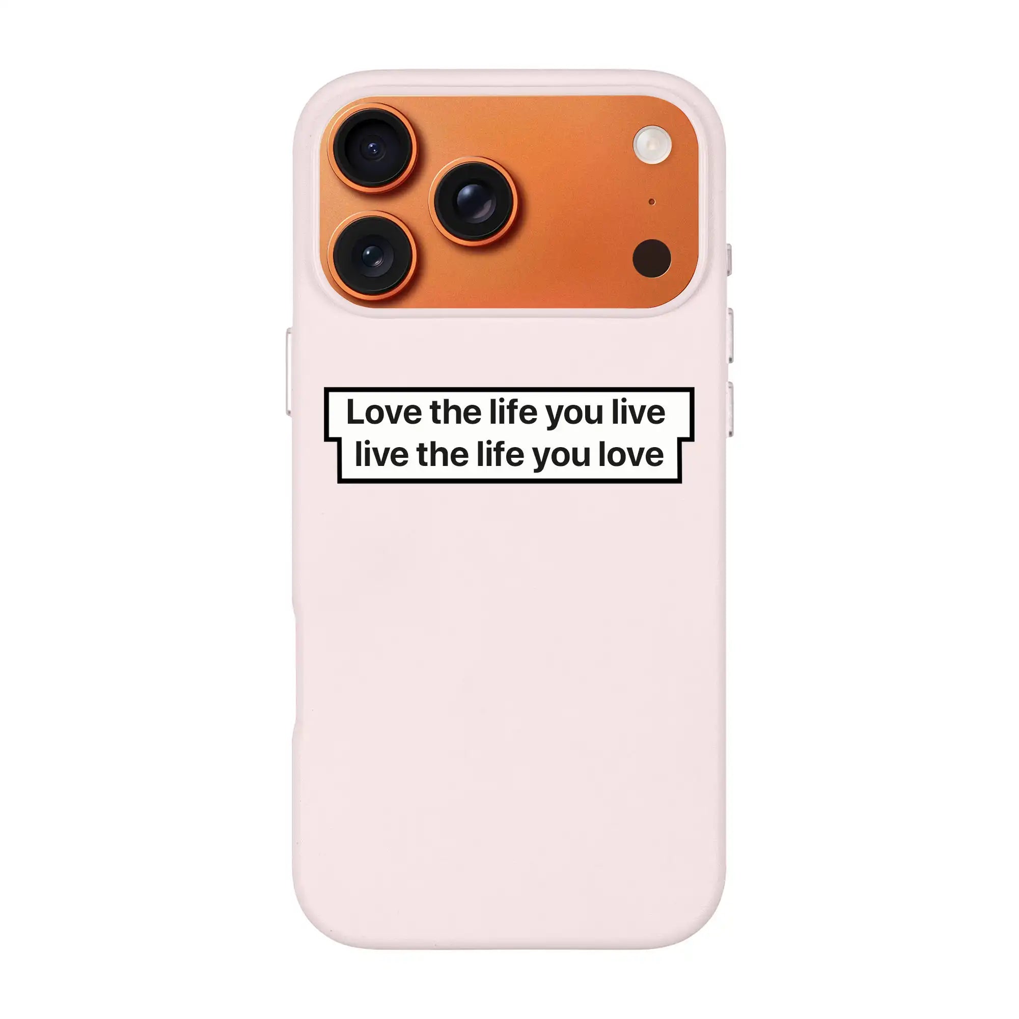 Love The Life-Signature Leather Kılıf Magsafe Özellikli - Iphone 17 Pro Max