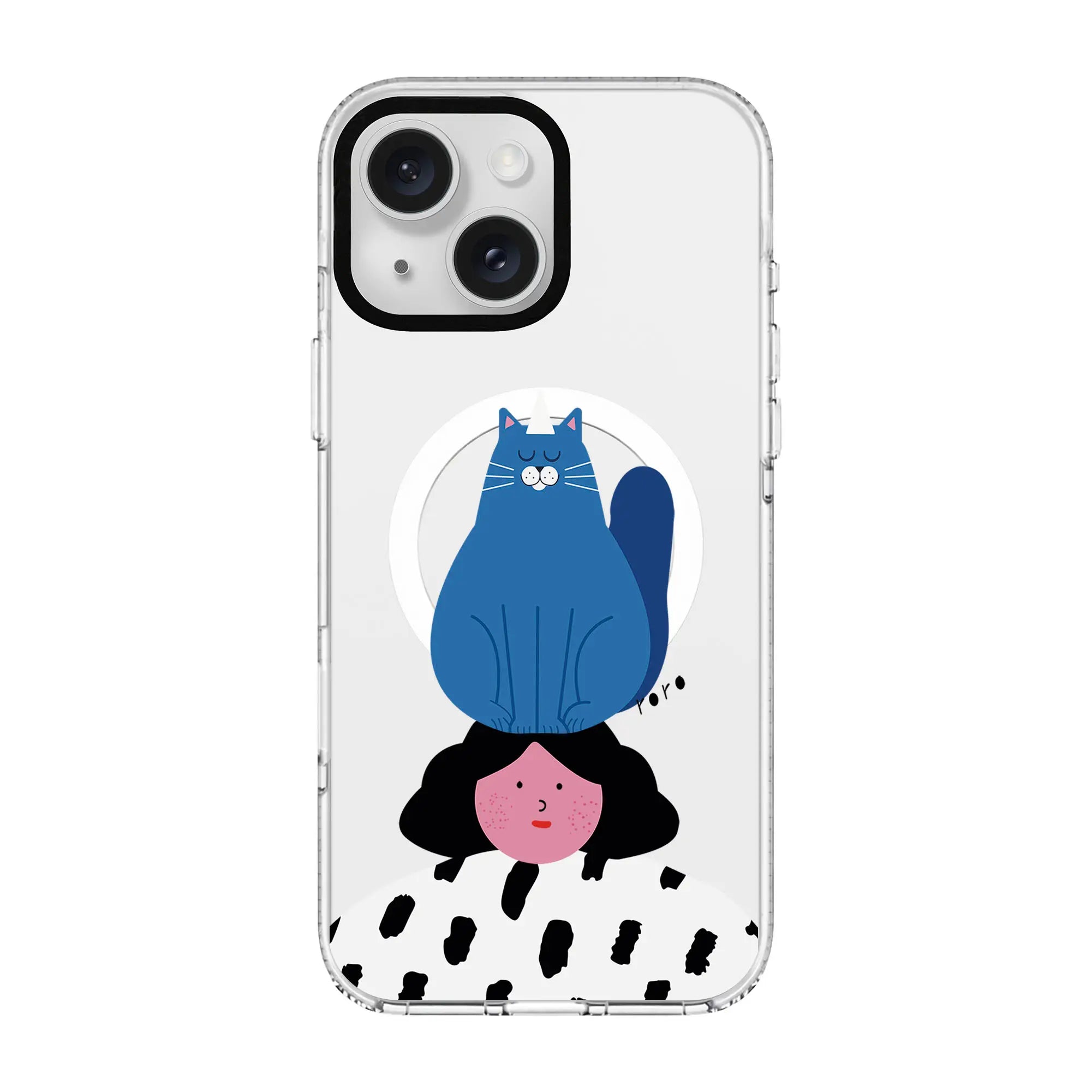 Naughty Cat-Clear Kılıf Magsafe Özellikli - Iphone 15