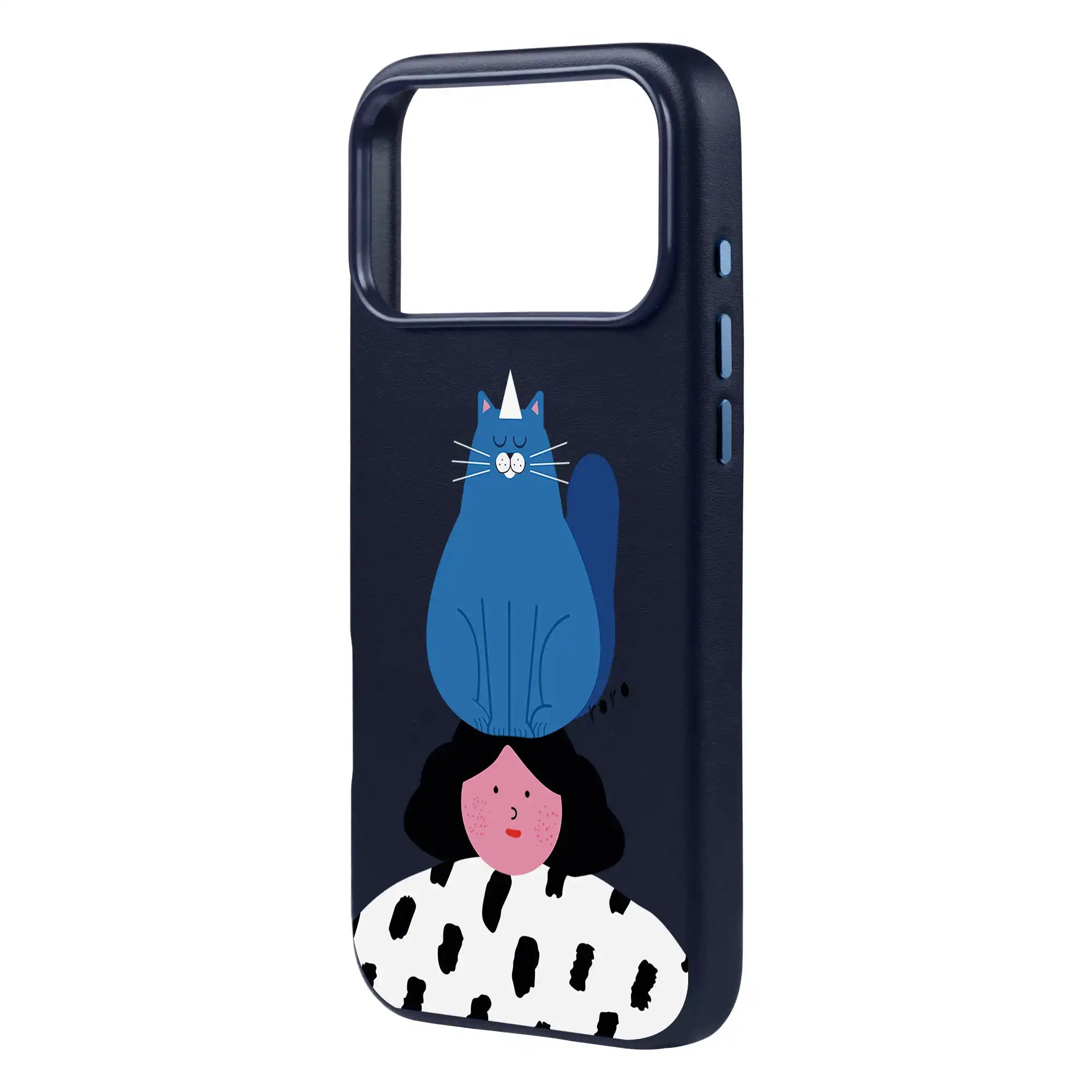 Naughty Cat-Signature Leather Kılıf Magsafe Özellikli - Iphone 17 Pro