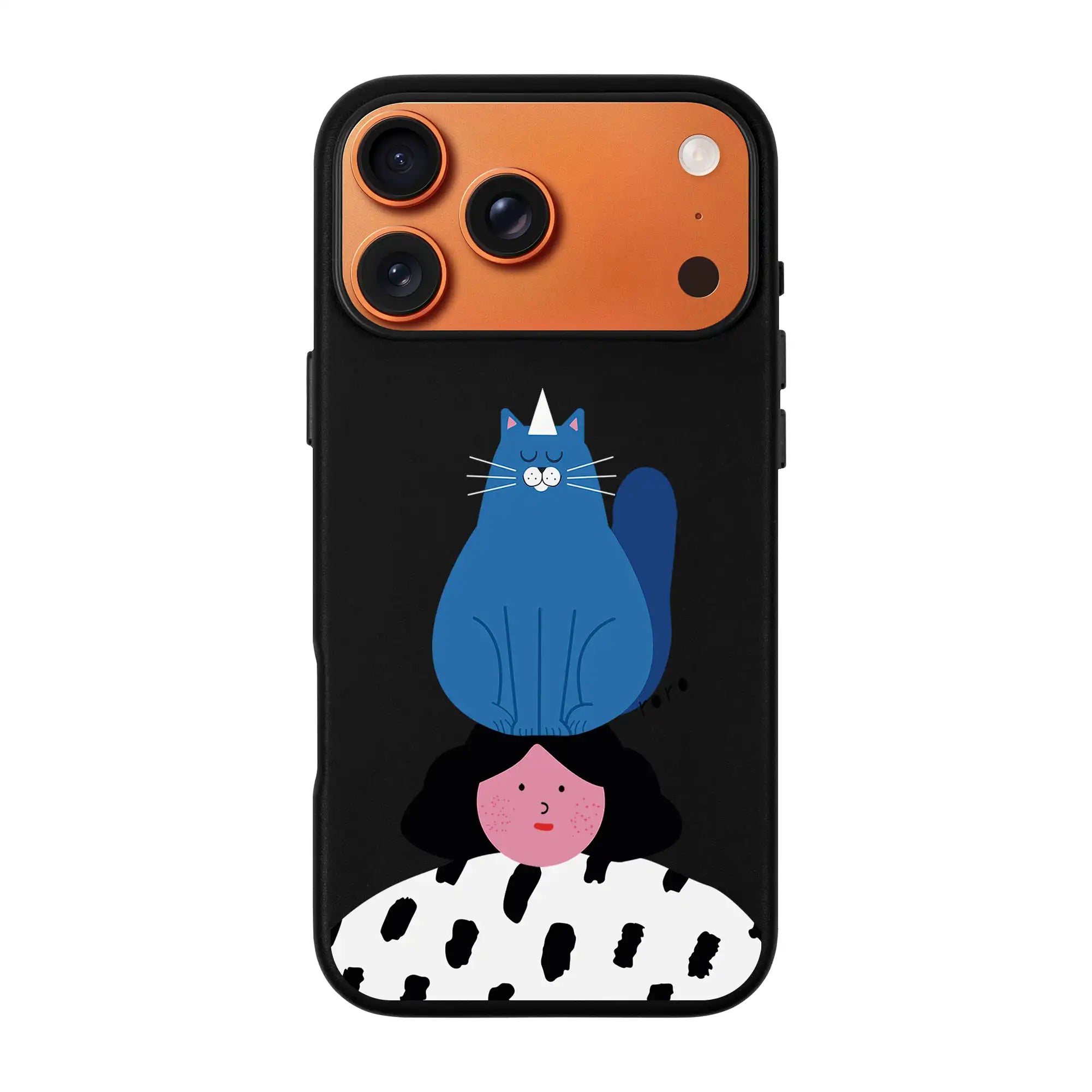 Naughty Cat-Signature Leather Kılıf Magsafe Özellikli - Iphone 17 Pro
