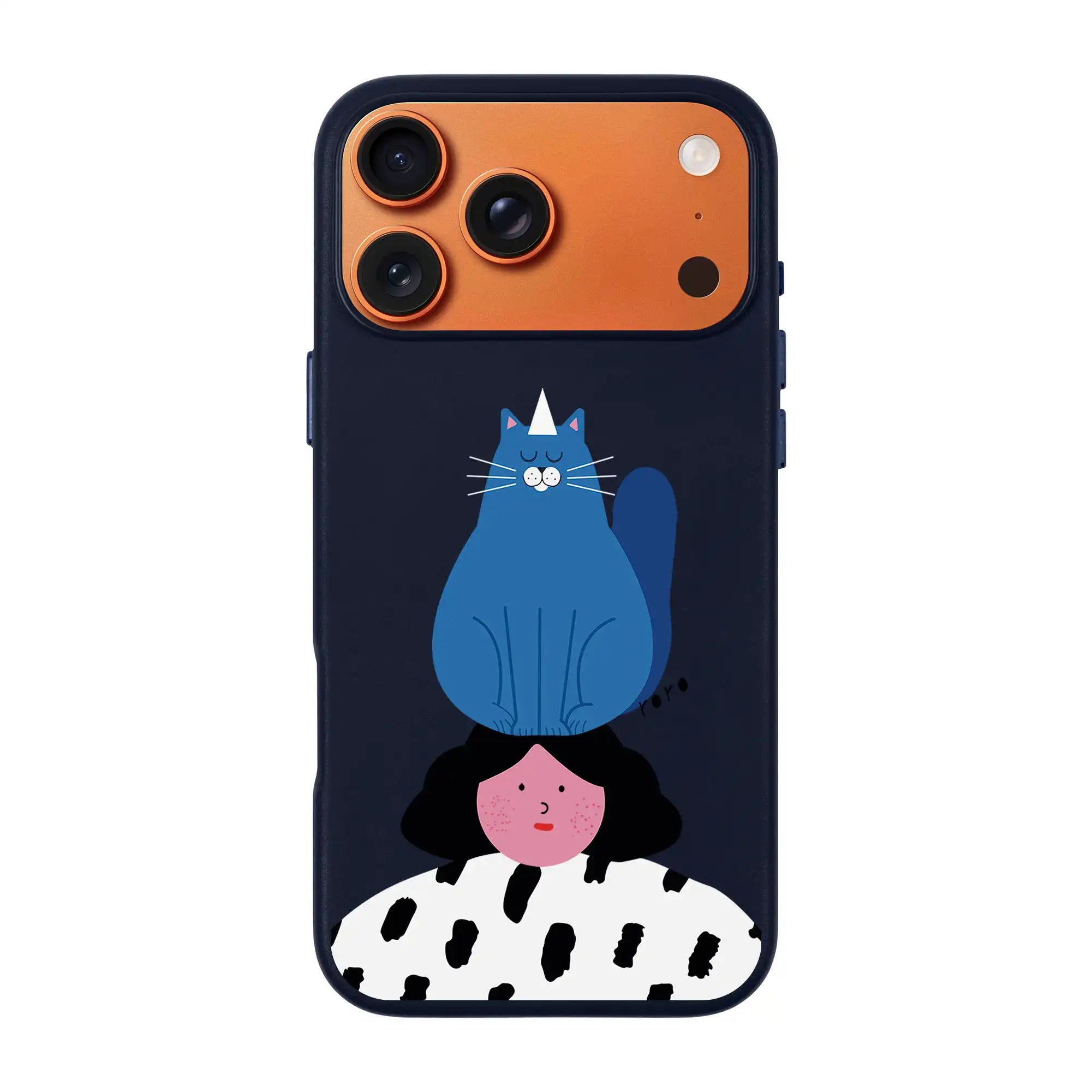 Naughty Cat-Signature Leather Kılıf Magsafe Özellikli - Iphone 17 Pro