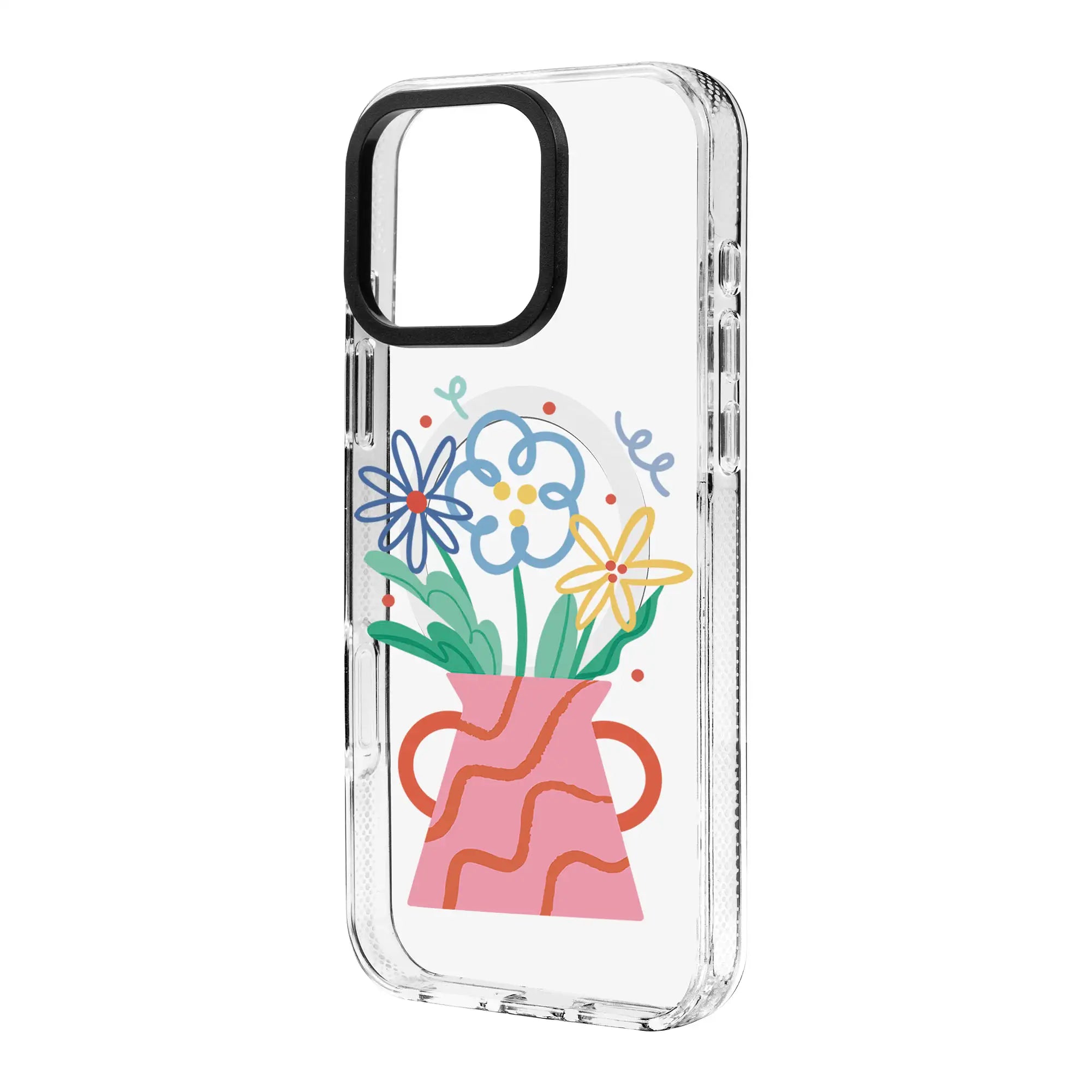Pink Vase-Clear Kılıf Magsafe Özellikli - Iphone 17