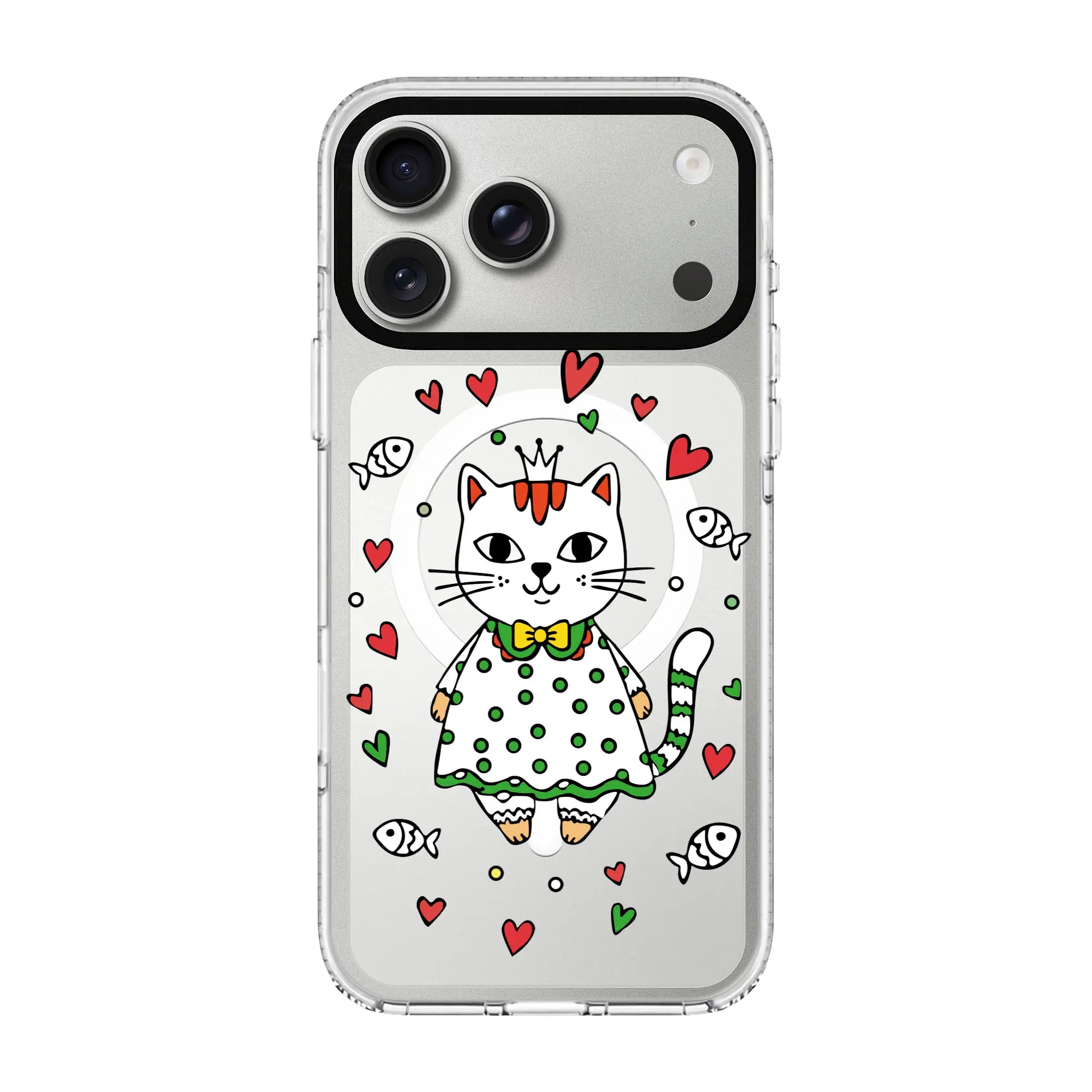 Princess Cat-Clear Kılıf Magsafe Özellikli - Iphone 17 Pro