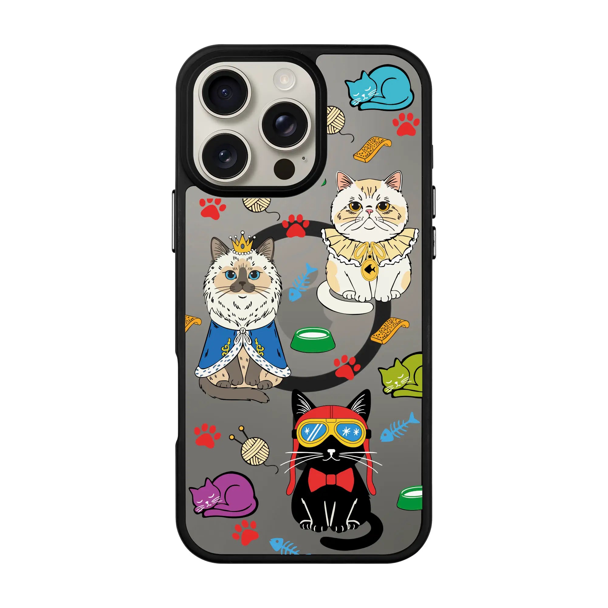 Royal Cats-Blur Kılıf Magsafe Özellikli - Iphone 16 Pro