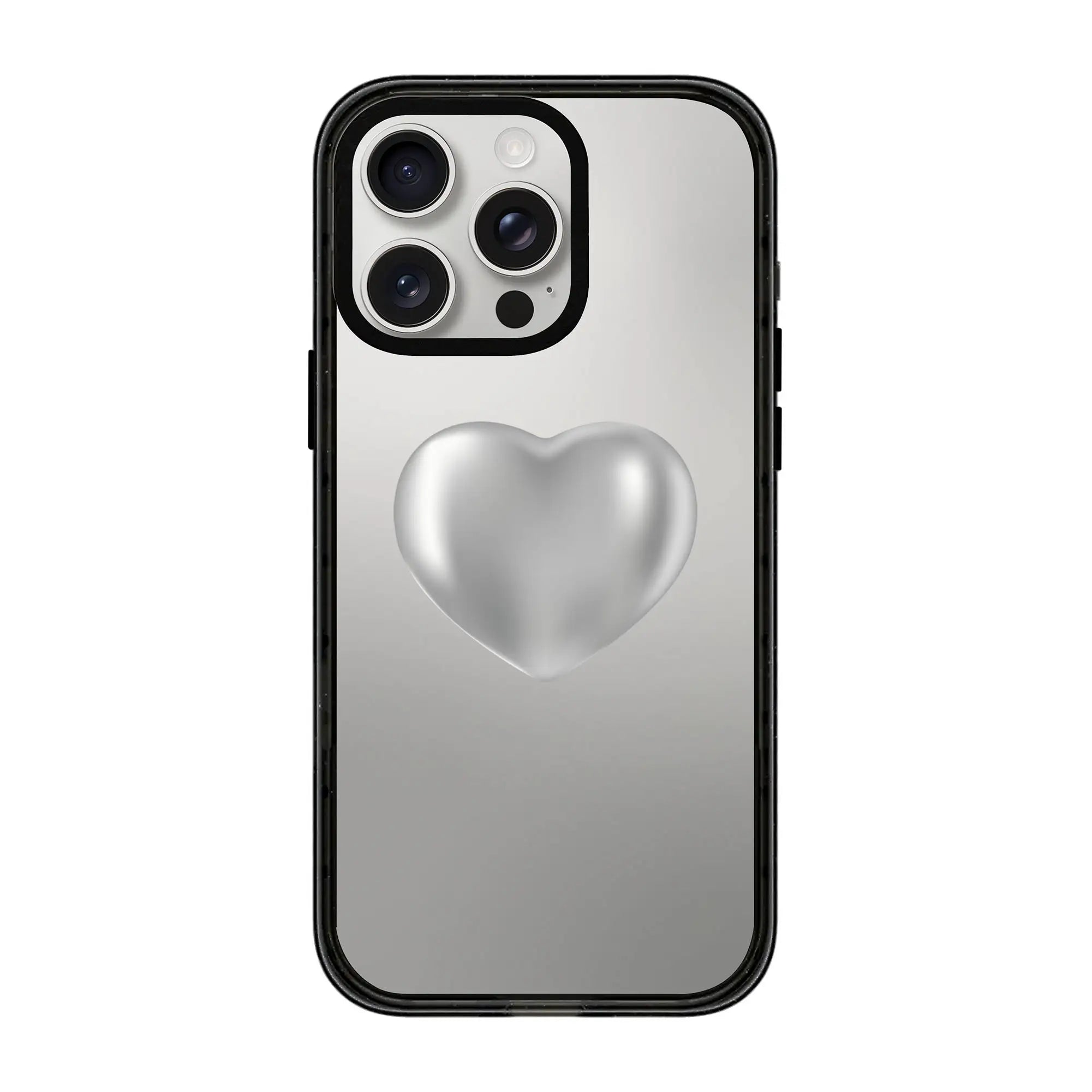 Silver Heart-Power Kılıf - Iphone 15 Pro Max