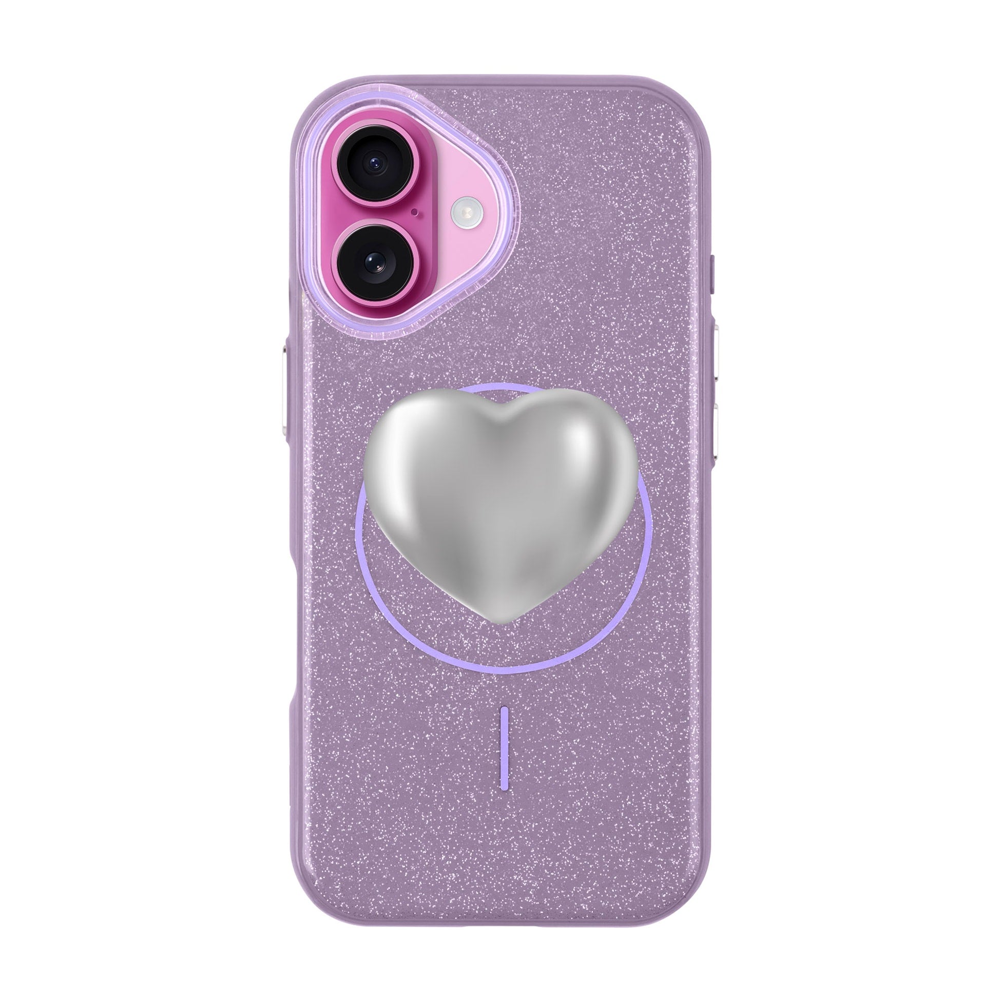 Silver Heart-Radiant Kılıf Magsafe Özellikli - Iphone 16