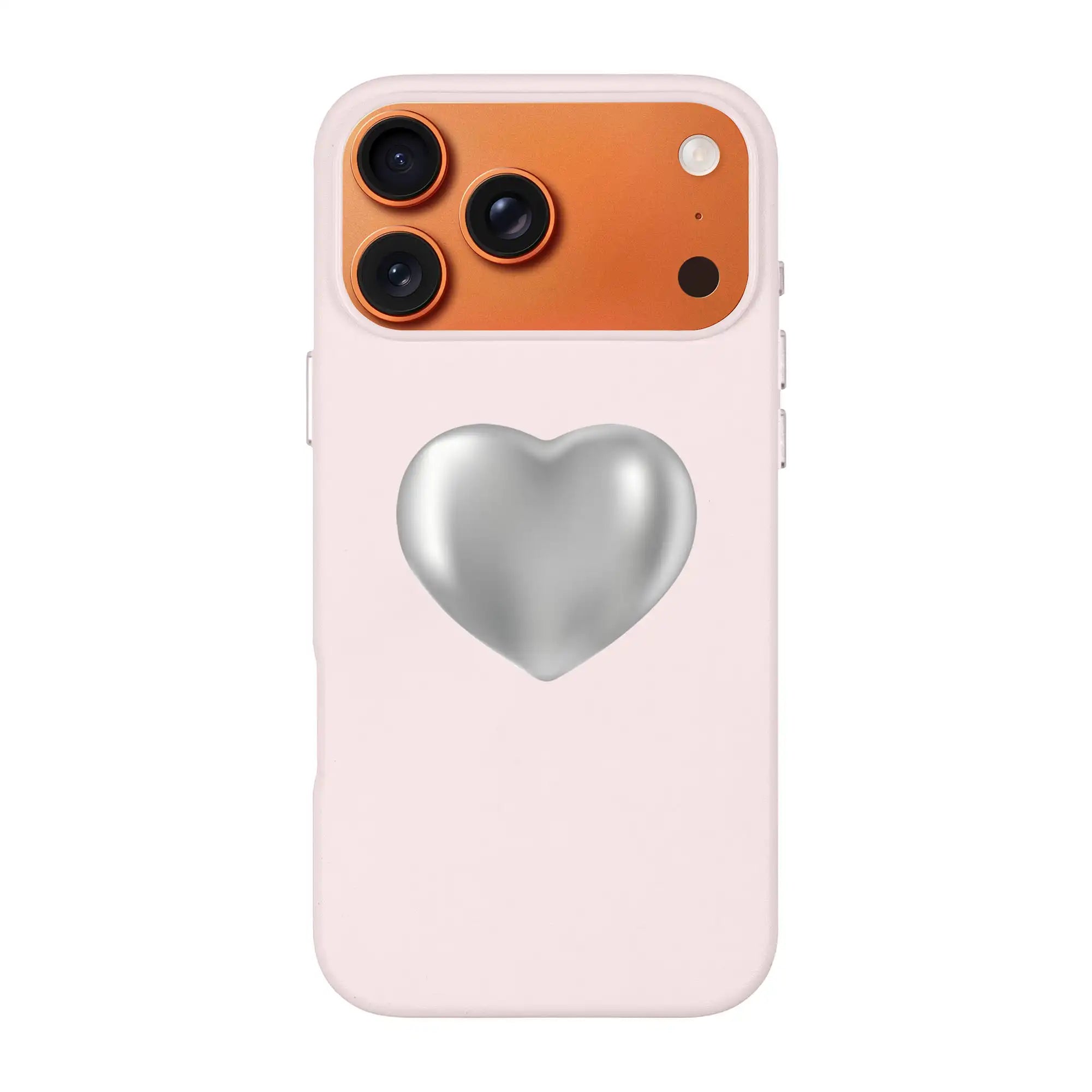 Silver Heart-Signature Leather Kılıf Magsafe Özellikli - Iphone 17 Pro Max