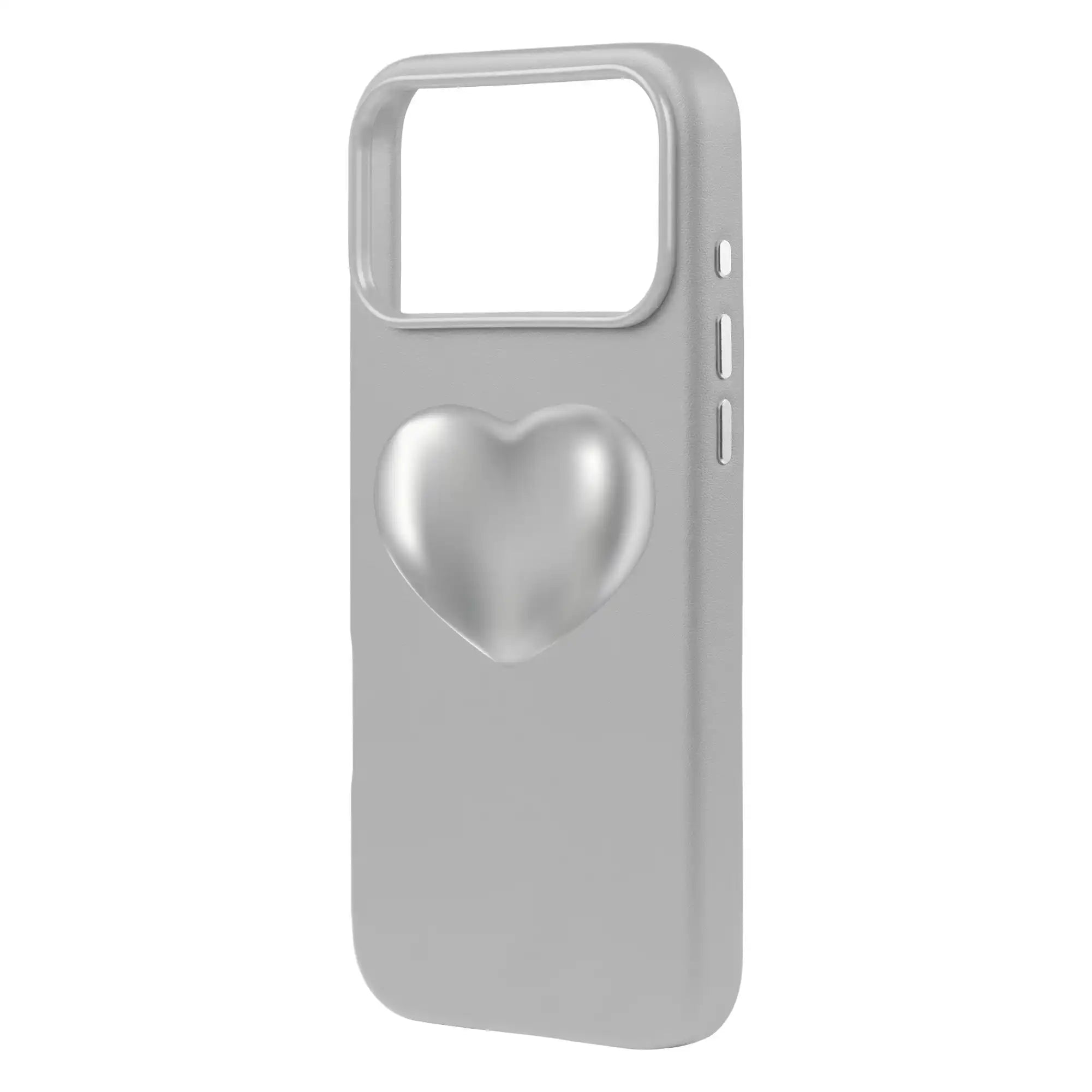 Silver Heart-Signature Leather Kılıf Magsafe Özellikli - Iphone 17 Pro Max