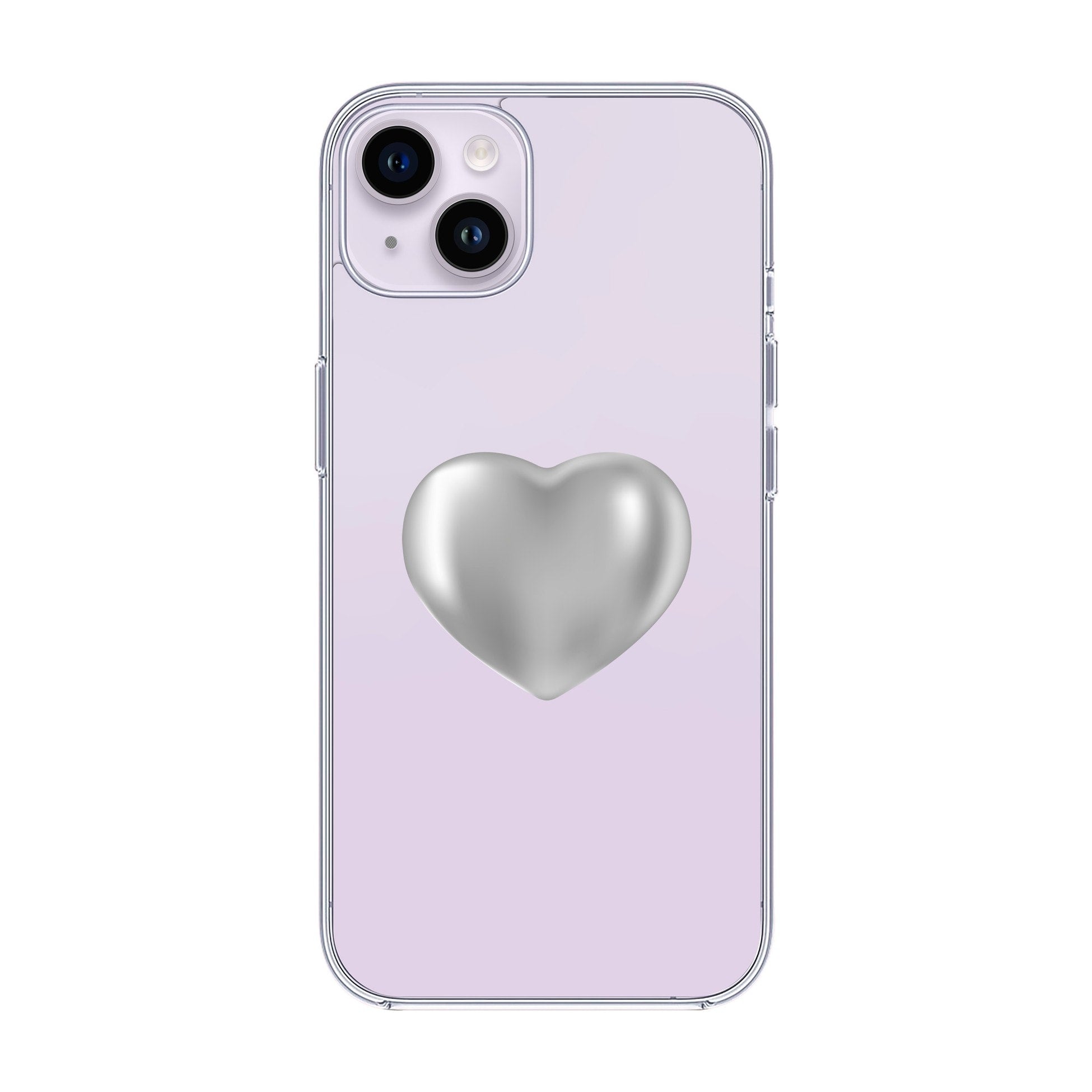 Silver Heart-Solid Kılıf - Iphone 15
