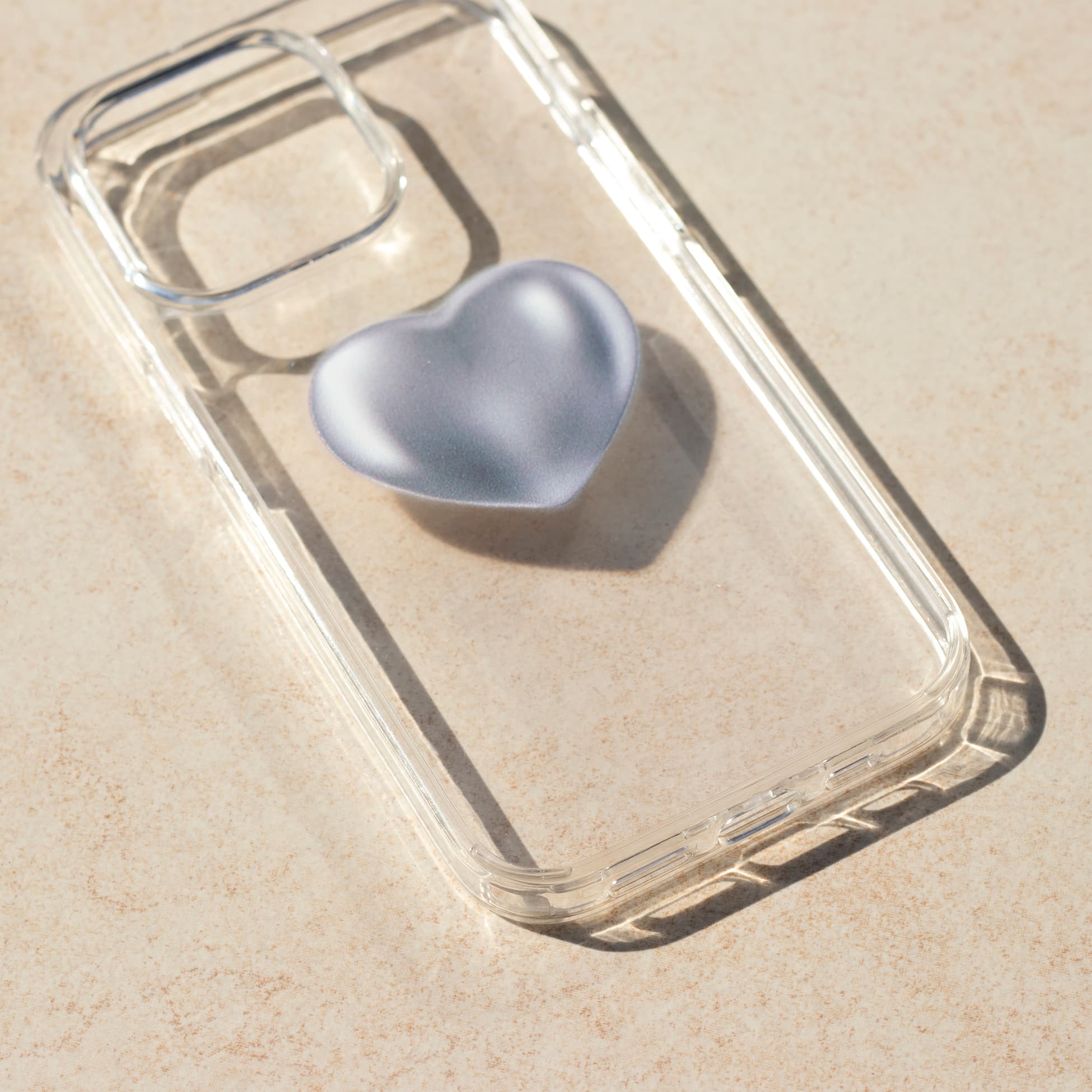 Silver Heart-Solid Kılıf - Iphone 15