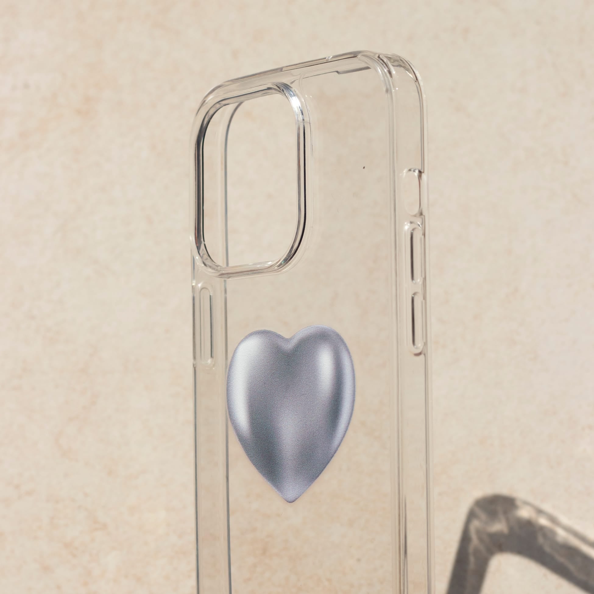 Silver Heart-Solid Kılıf - Iphone 15