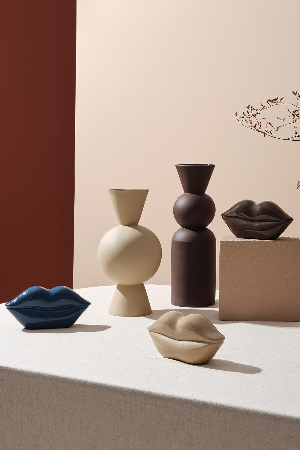 Casi Paped-Big Kiss - Dudak Şeklinde Dekor / Ege Mavi-Biblo-3-Milagron.com