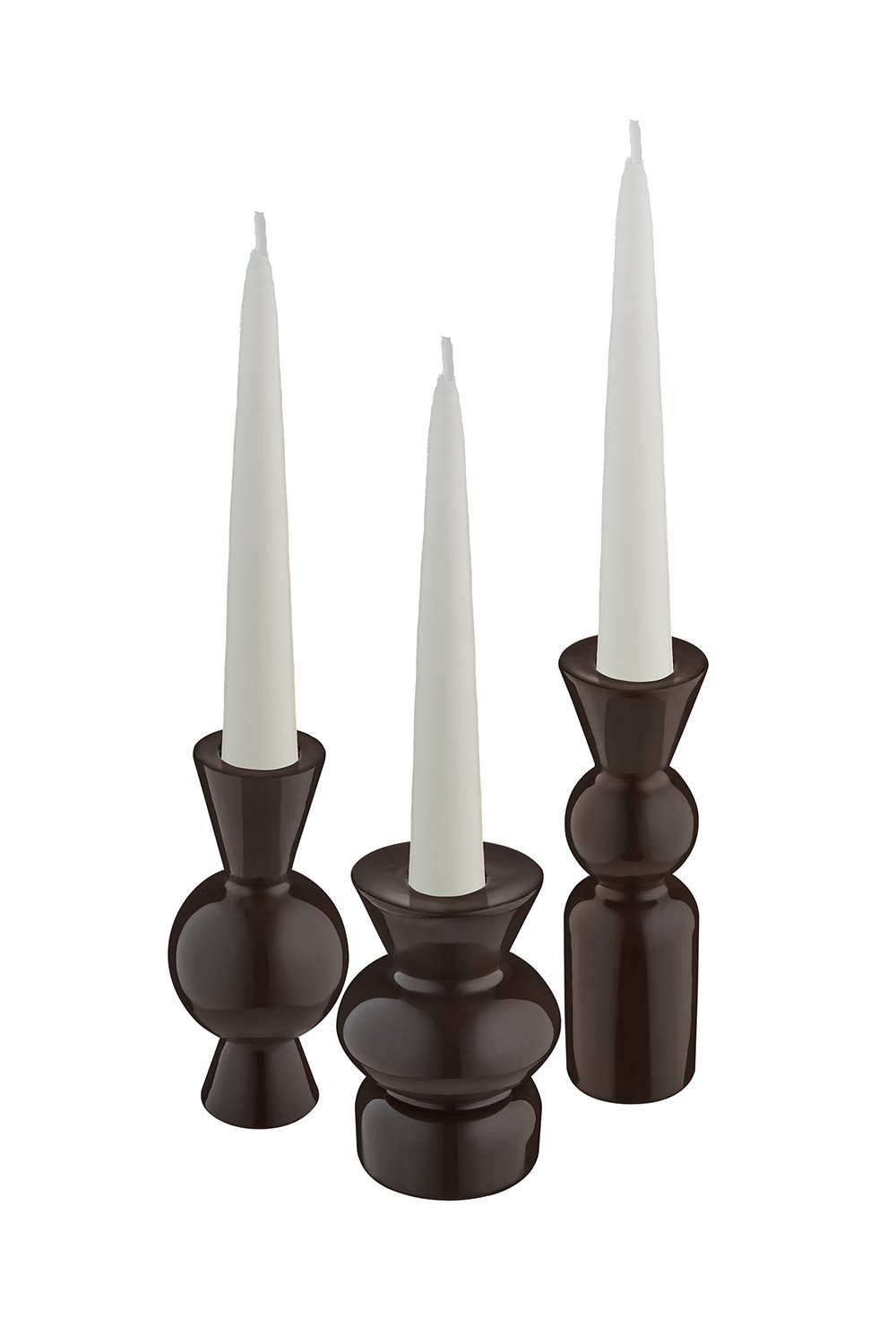 Casi Paped-Goody El Yapımı Porselen Şamdan Seti / Kahverengi-Mumluk & Şamdan-2-Milagron.com