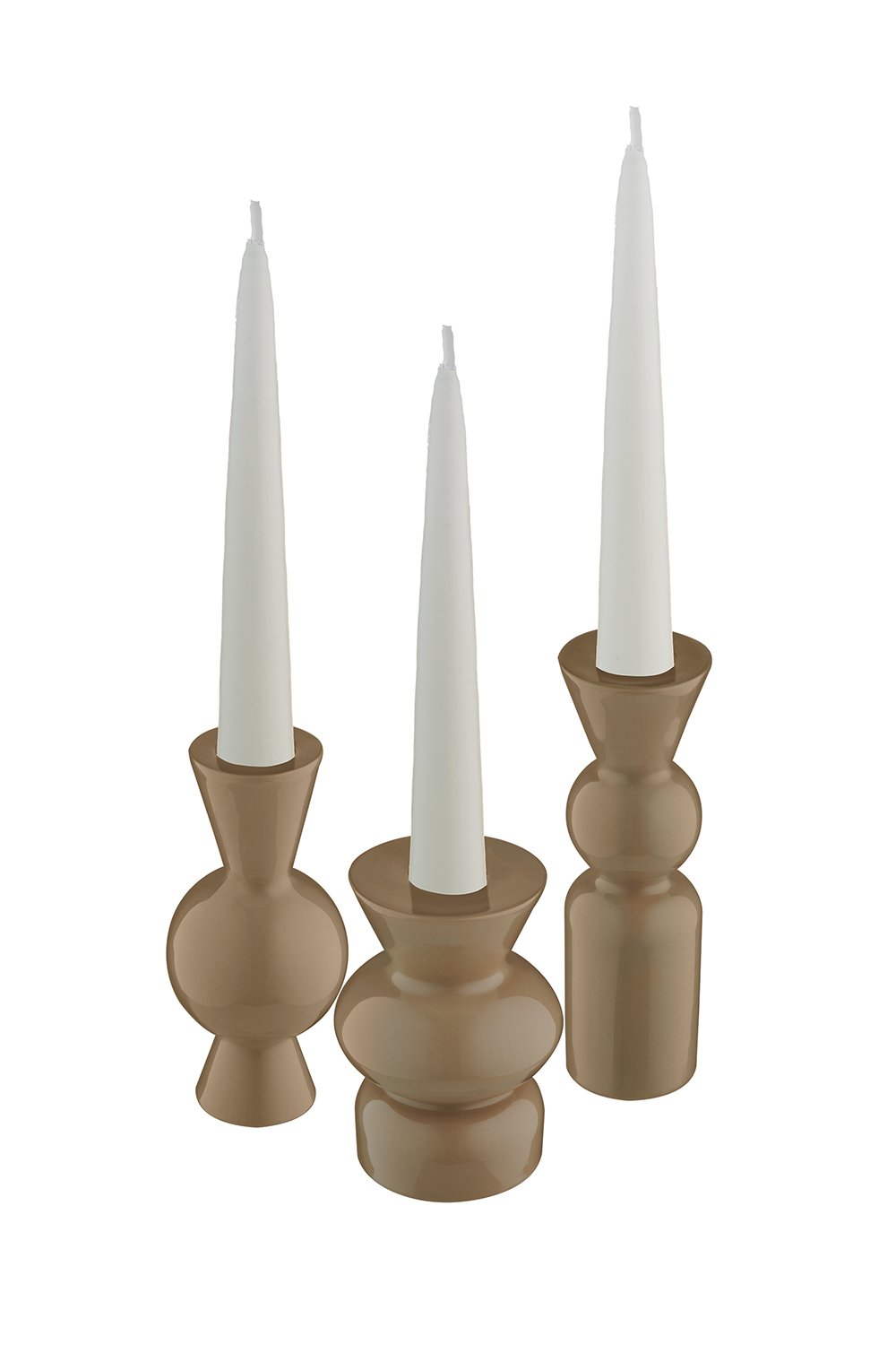 Casi Paped-Goody El Yapımı Porselen Şamdan Seti / Krem-Mumluk & Şamdan-2-Milagron.com