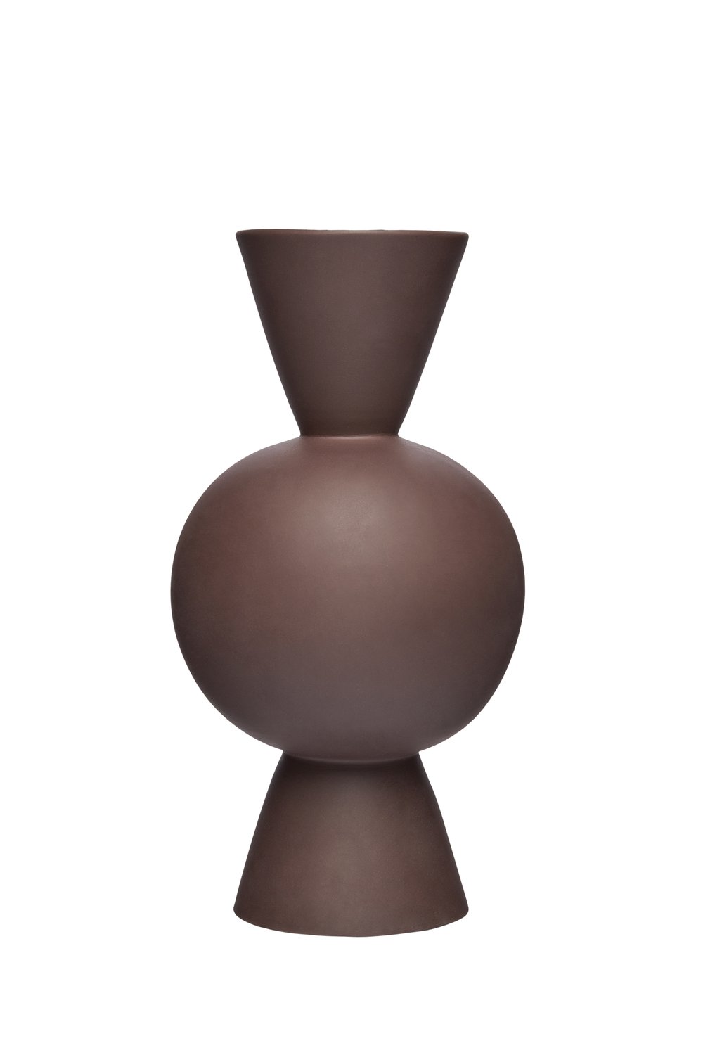 Casi Paped-Goody Mid El Yapımı Porselen Vazo / Kahverengi-Vazo-1-Milagron.com