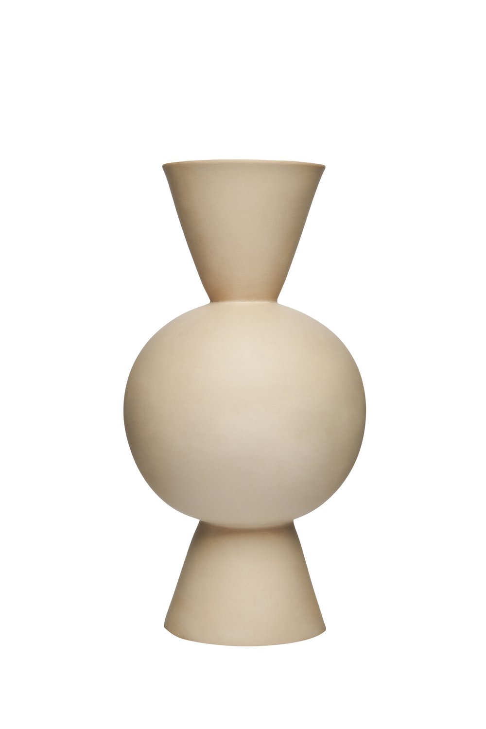 Casi Paped-Goody Mid El Yapımı Porselen Vazo / Krem-Vazo-1-Milagron.com