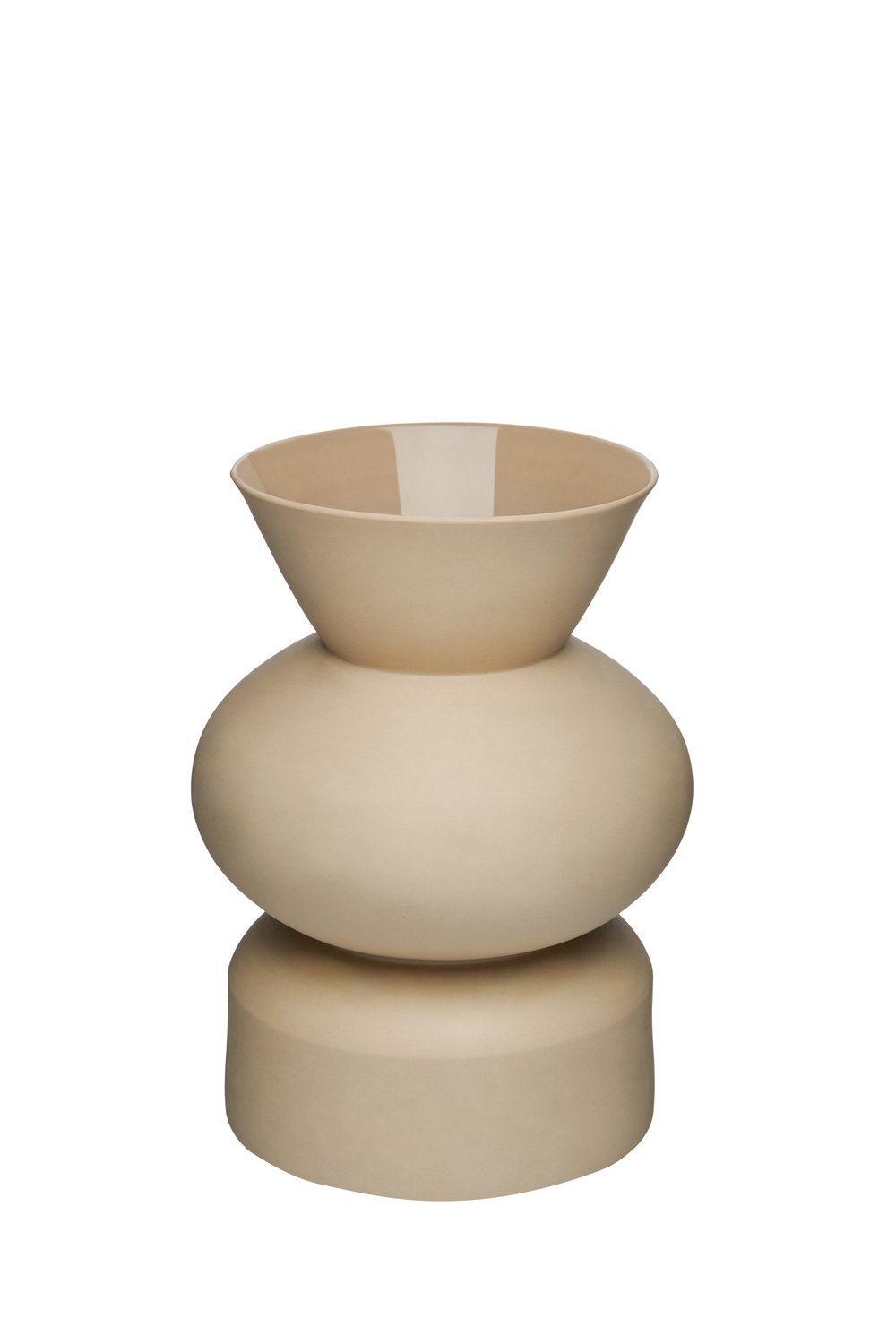 Casi Paped-Goody Round El Yapımı Porselen Vazo / Krem-Vazo-2-Milagron.com