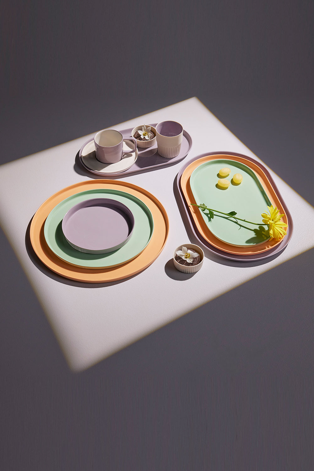 Casi Paped-Pure Color Oval Tepsi - Orta / Somon-Sunum Aksesuarları-3-Milagron.com