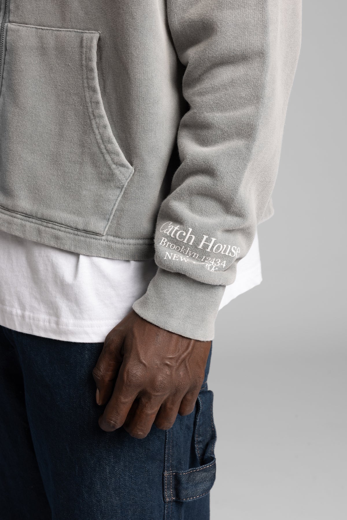 Catch-Baskılı Fermuarlı Sweatshirt-Sweatshirt-2-Milagron.com