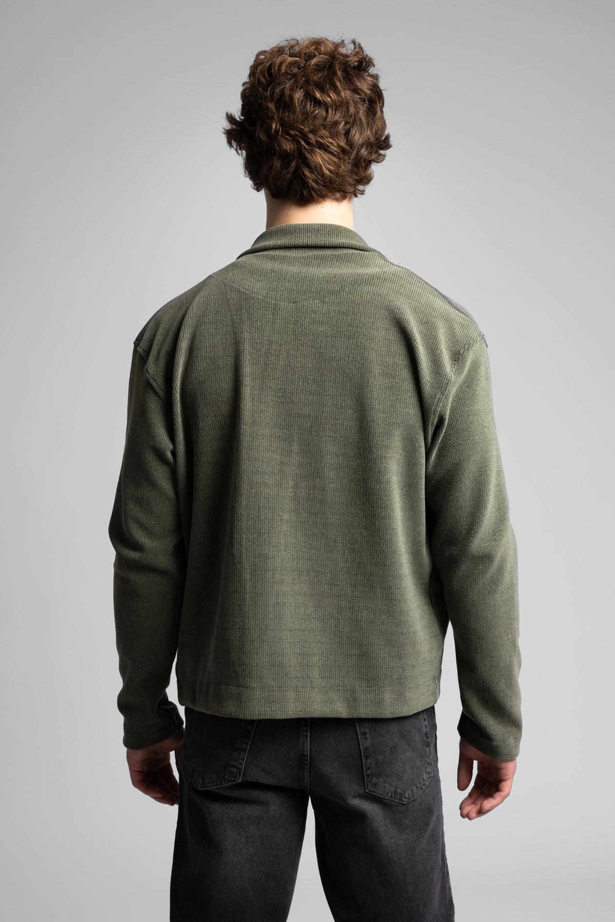 Catch-Dik Yaka Fermuarlı Fitilli Sweatshirt-Sweatshirt-4-Milagron.com