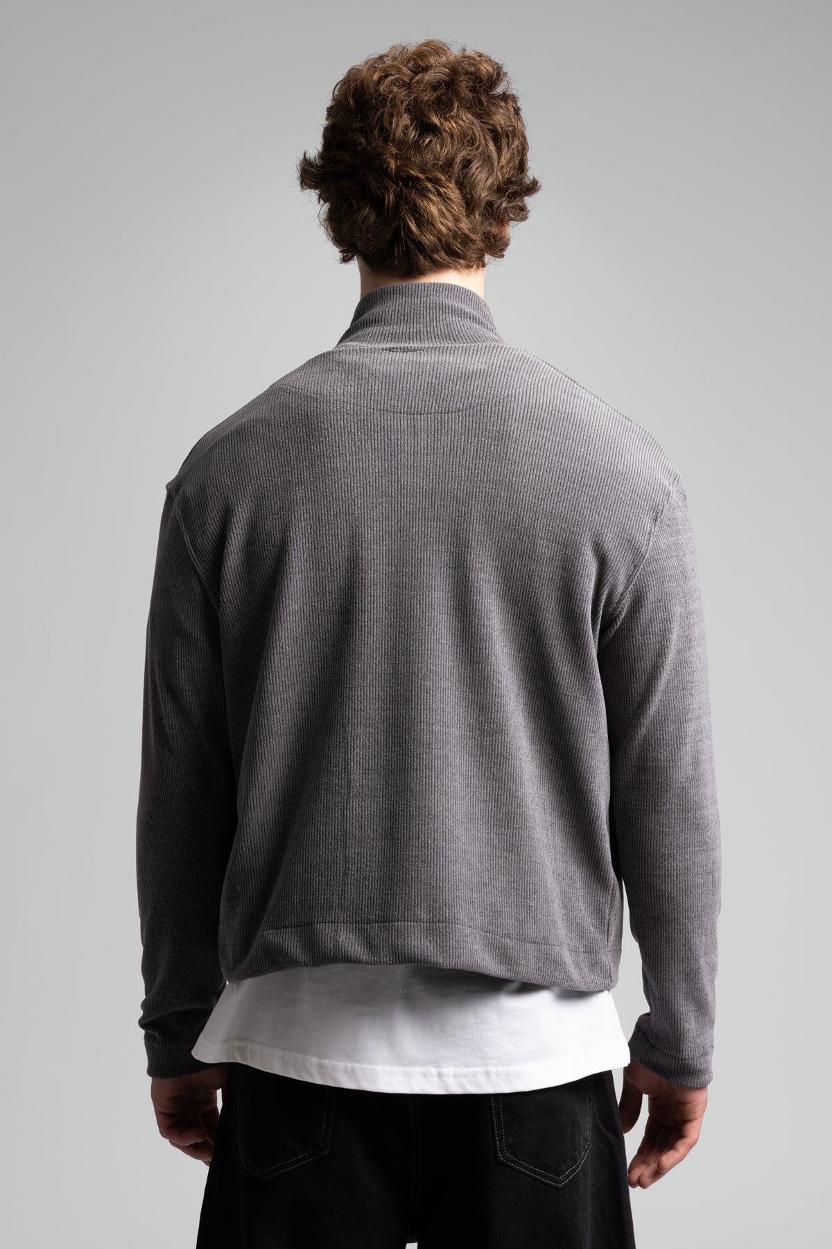 Catch-Dik Yaka Fermuarlı Fitilli Sweatshirt-Sweatshirt-8-Milagron.com