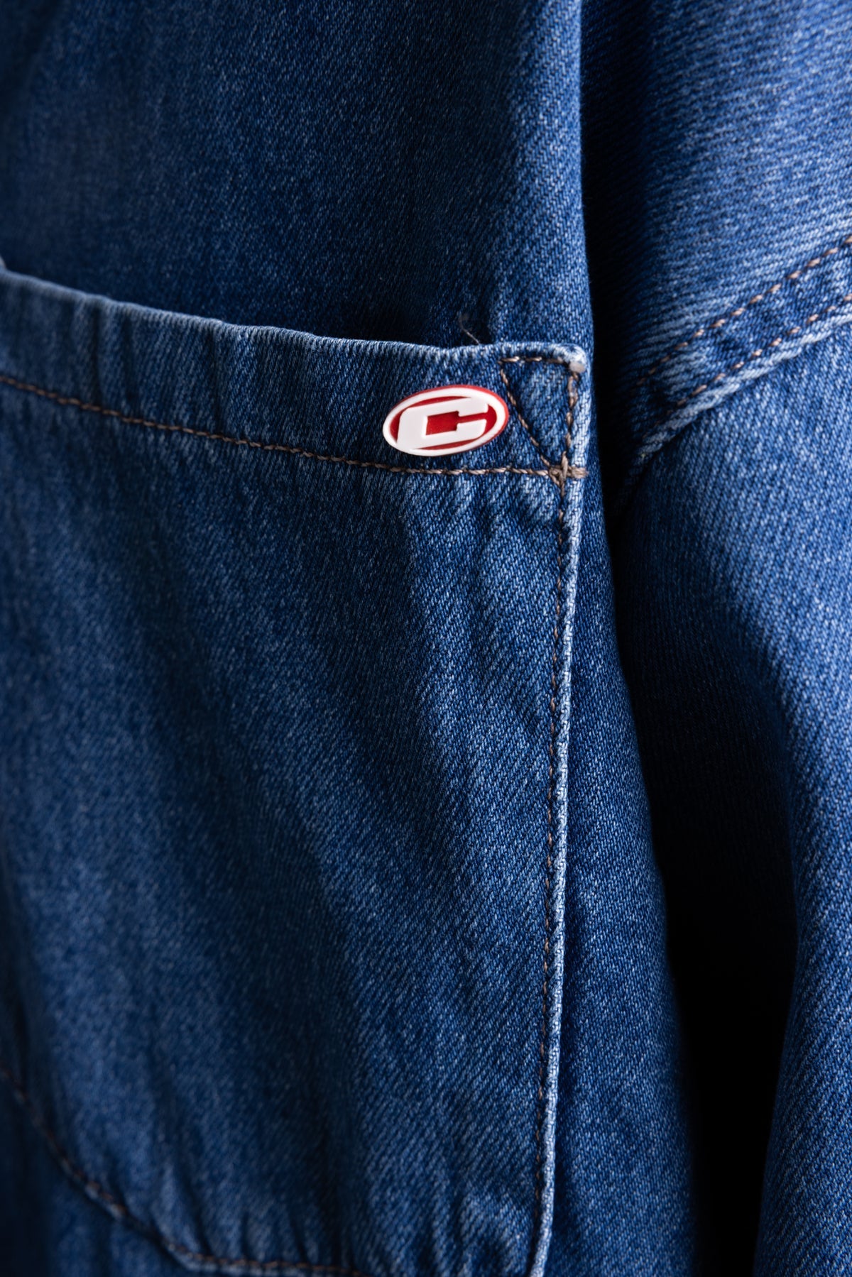 Catch-Metal Snap Düğmeli Denim Gömlek-Gömlek-3-Milagron.com