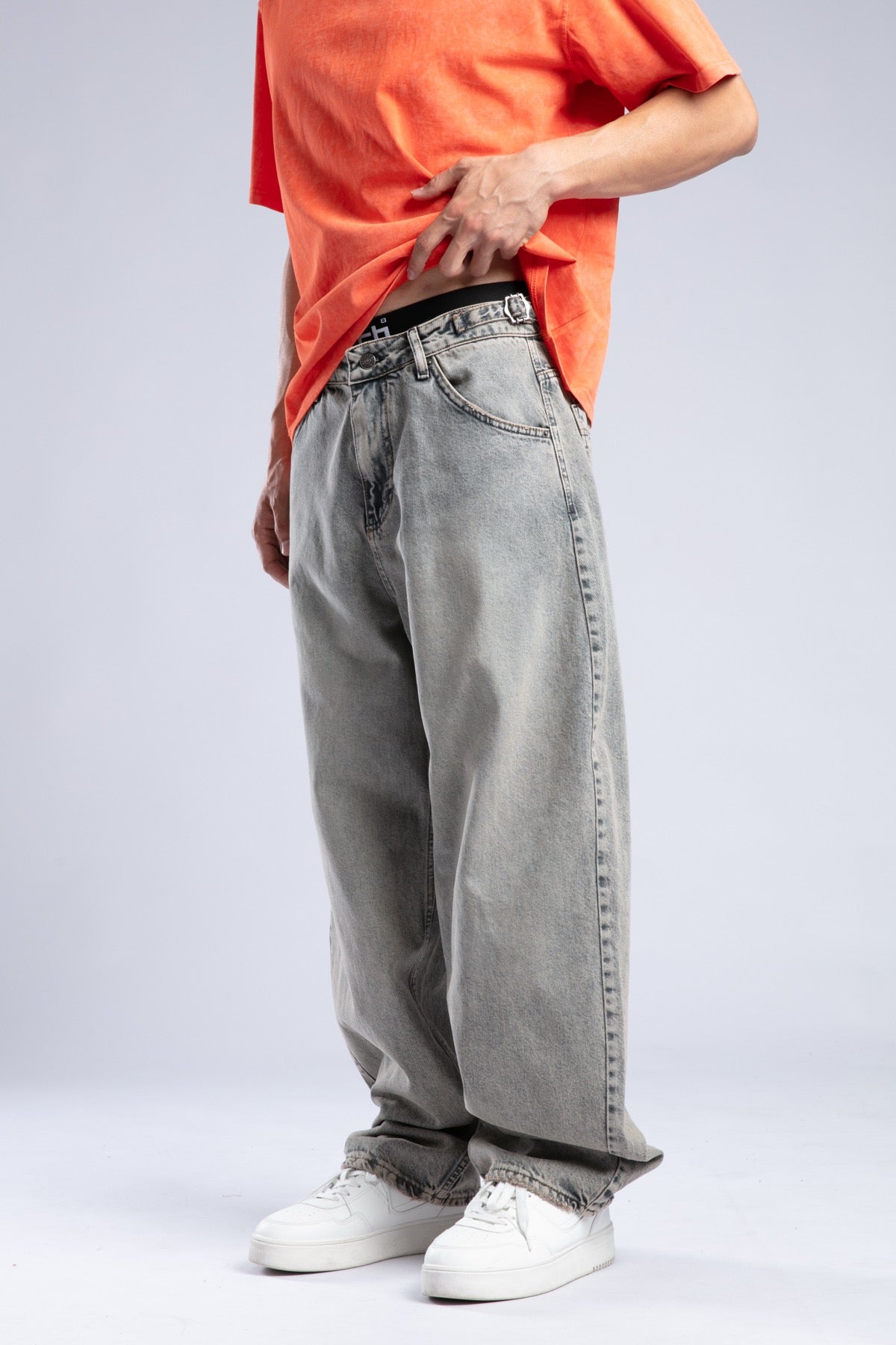 Catch-Yıkamalı Baggy Jean Pantolon-Pantolon-3-Milagron.com