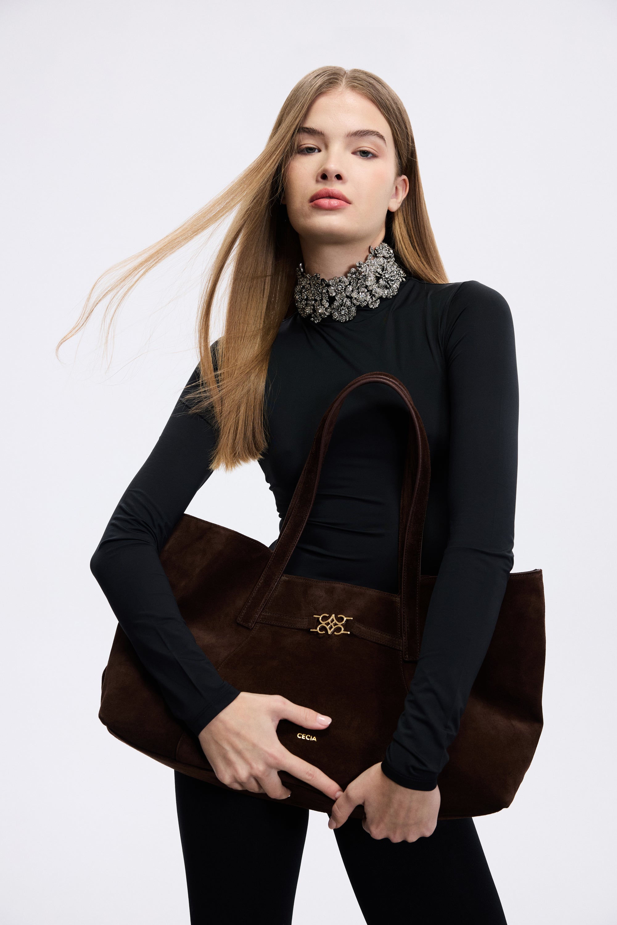 Cecia-Eterna Bitter Brown Suede-Omuz Çantası-3-Milagron.com