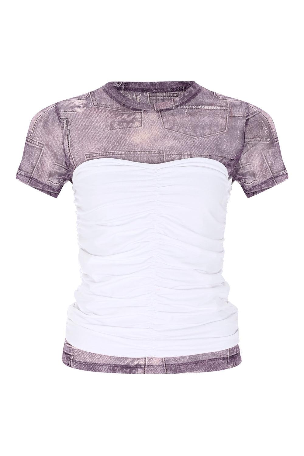 Certain-Erin Tee - Lily Denim Print-T-Shirts-3-Milagron.com