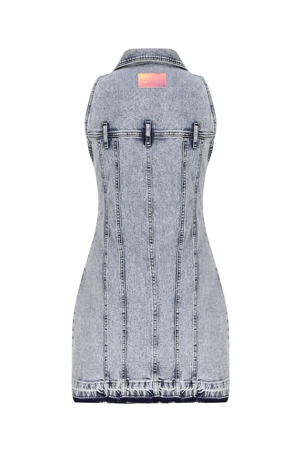 Certain-Malibu Dress Light Blue Wash-Elbise-5-Milagron.com