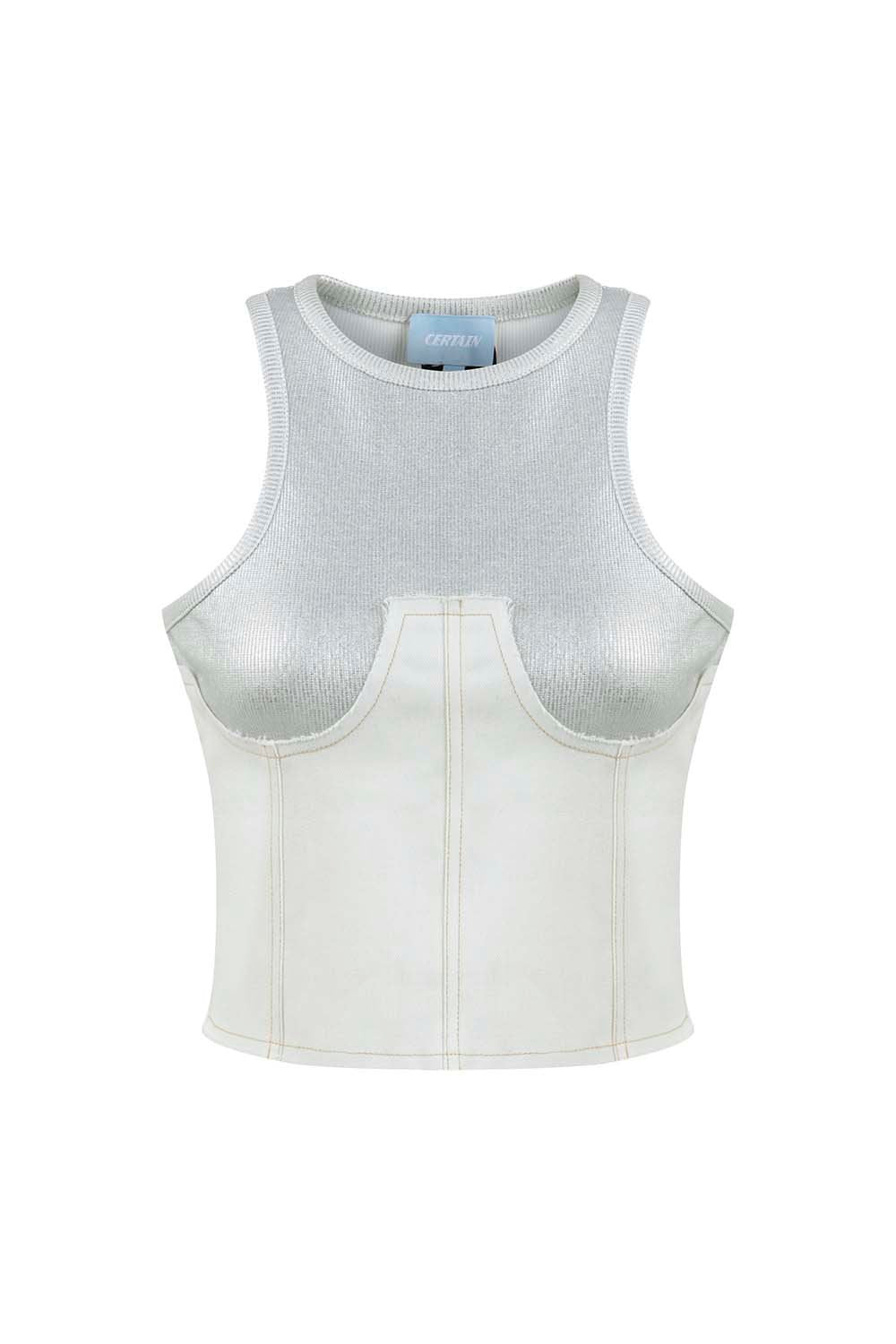 Certain-Summer Corset Silver-Top-1-Milagron.com