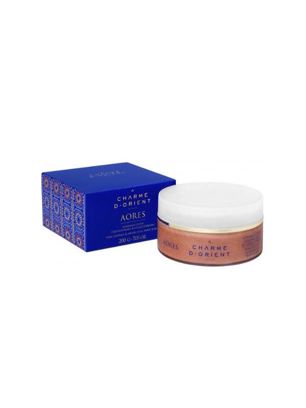 Charme d’Orient-Aores Pink Crystals & Argan Shell Body Scrub-Peeling-1-Milagron.com
