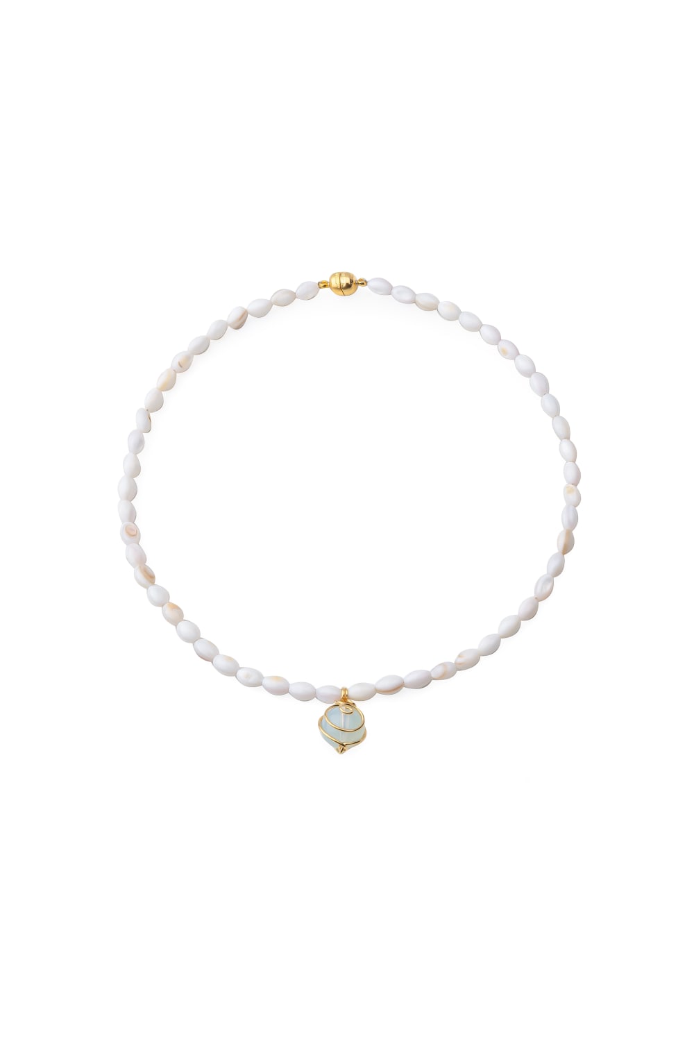 Chaseldor-Mokita Beyaz Doğal Taş Kadın Kolye-Kolye-2-Milagron.com